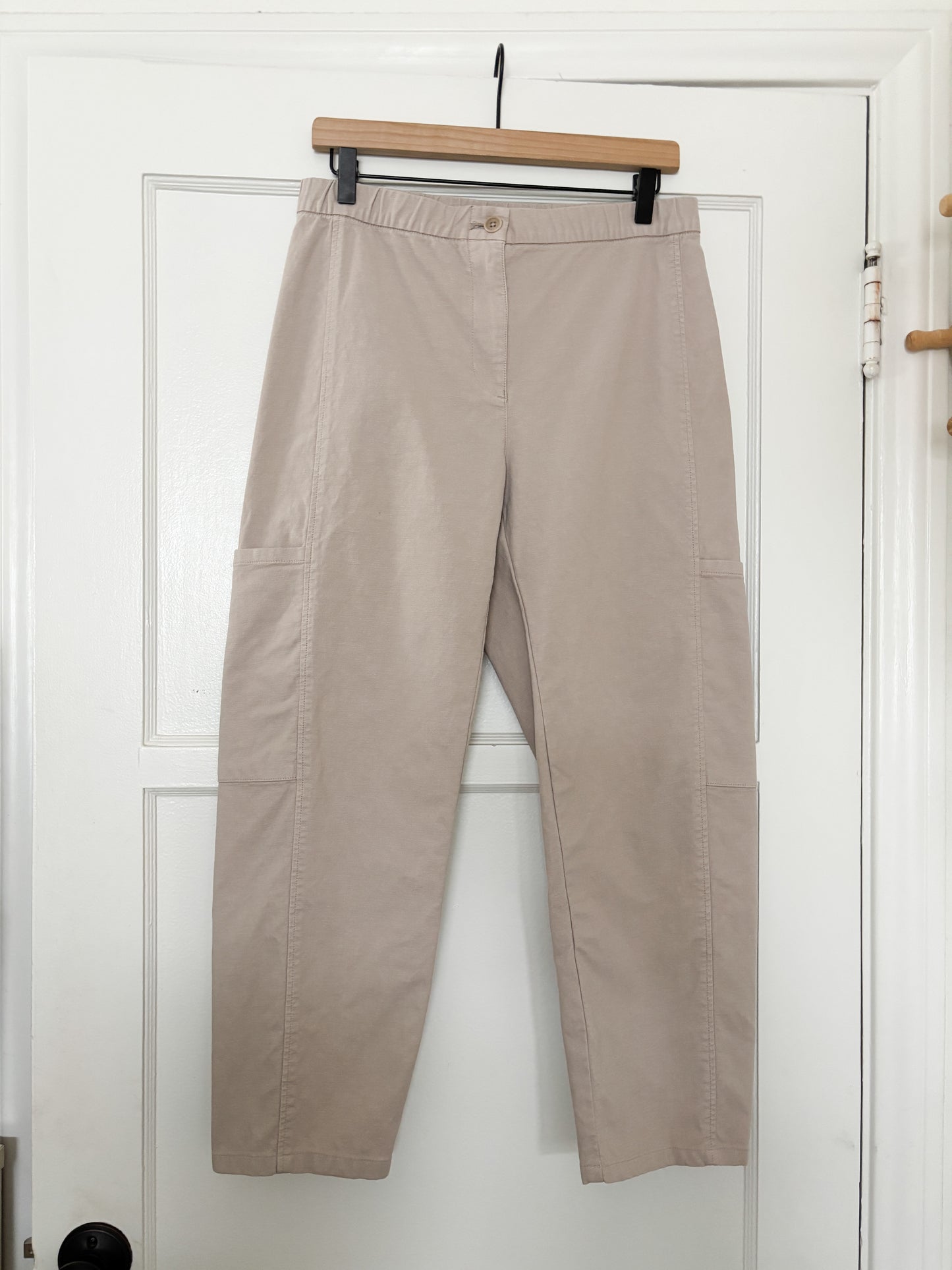 Eileen Fisher Cotton Hemp Stretch Lantern Pant (S)