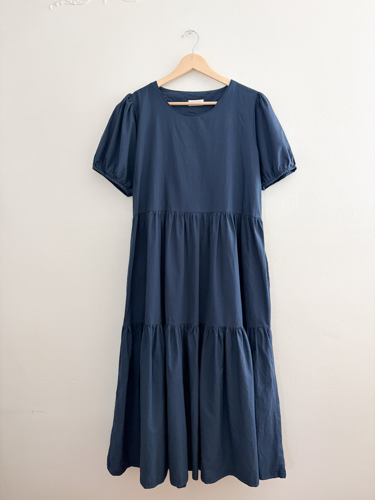 Planner Navy Tiered Dress (S/M)