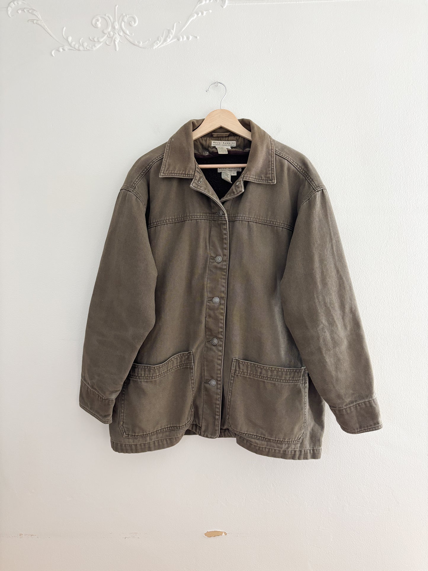 Vintage Sherpa Lined Jacket (XL)