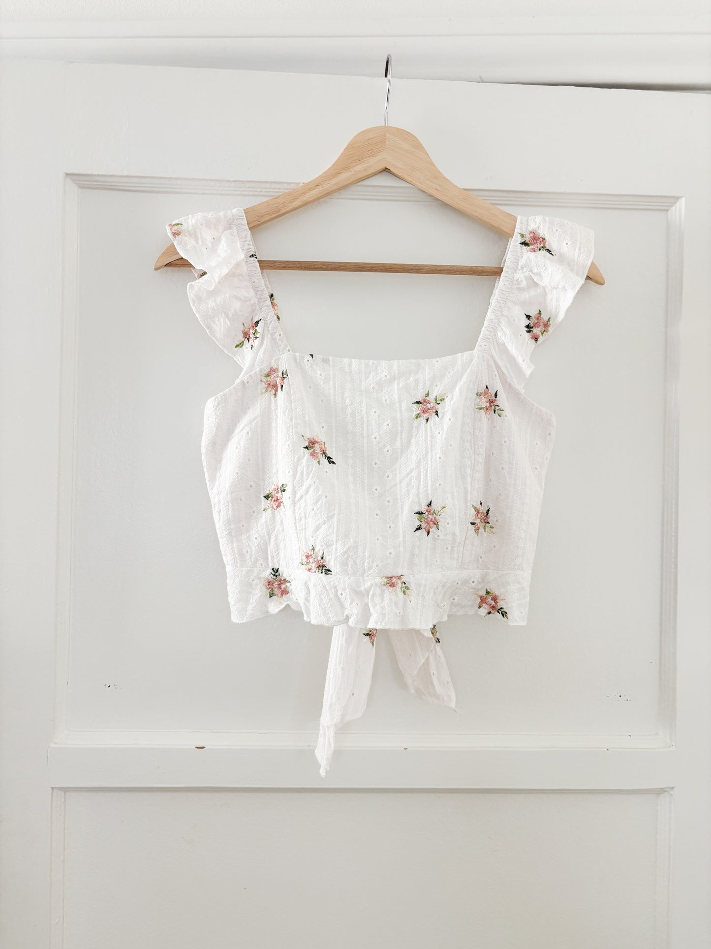 Floral Ruffle Crop Top (XS/S)