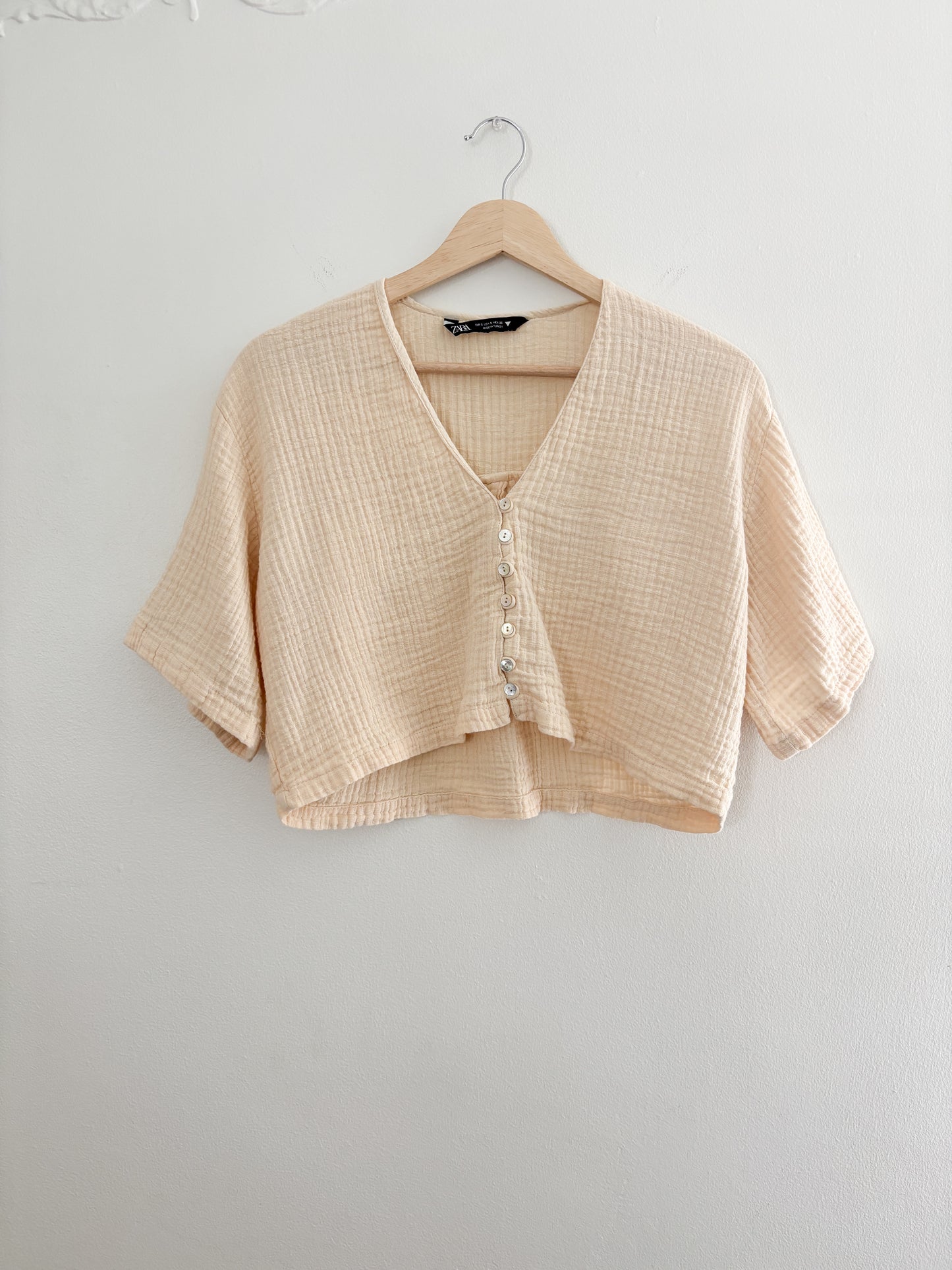 Zara gauze crop top (S)