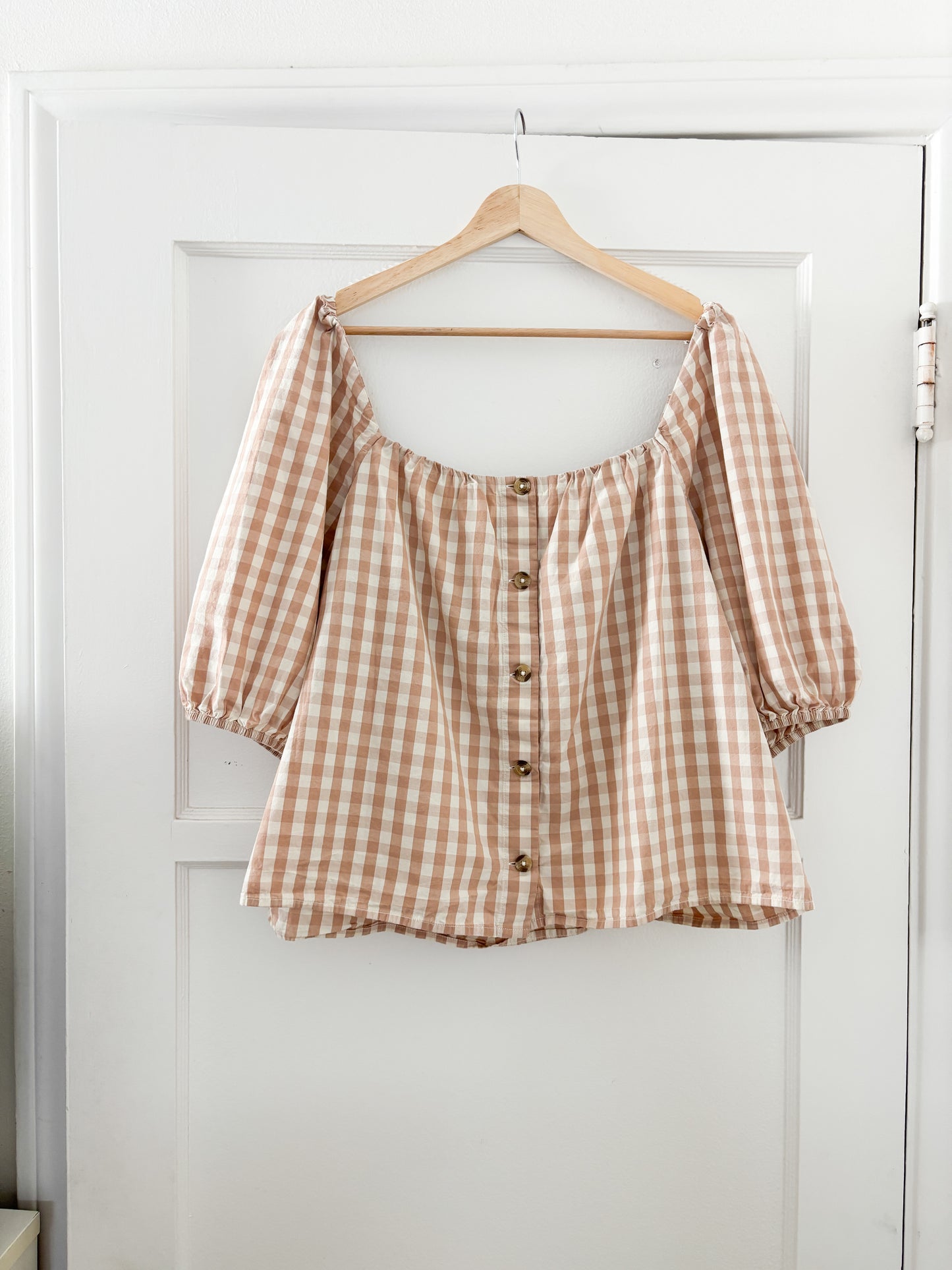 Faherty Gingham Blouse (XL)