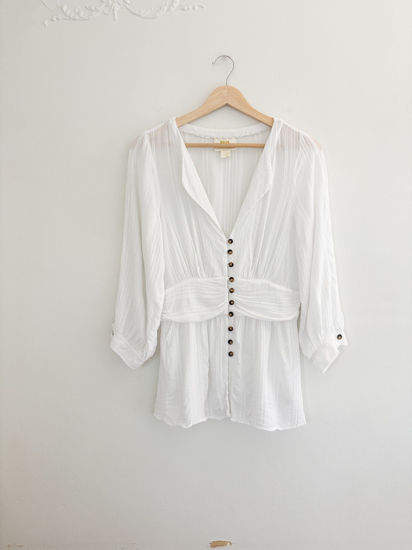 Anthropologie Maeve Isolode Waisted Blouse (S/M)