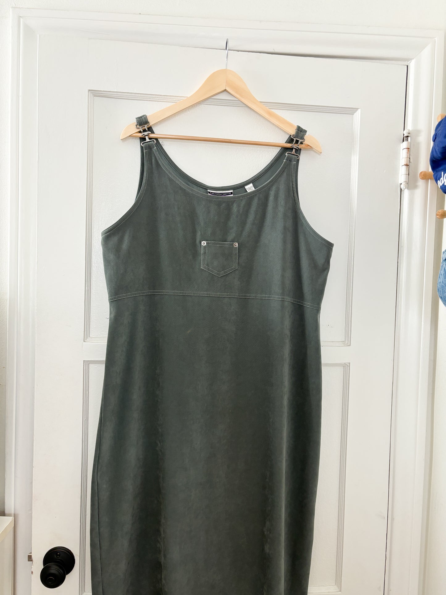 Vintage Faux Suede Dress (L)