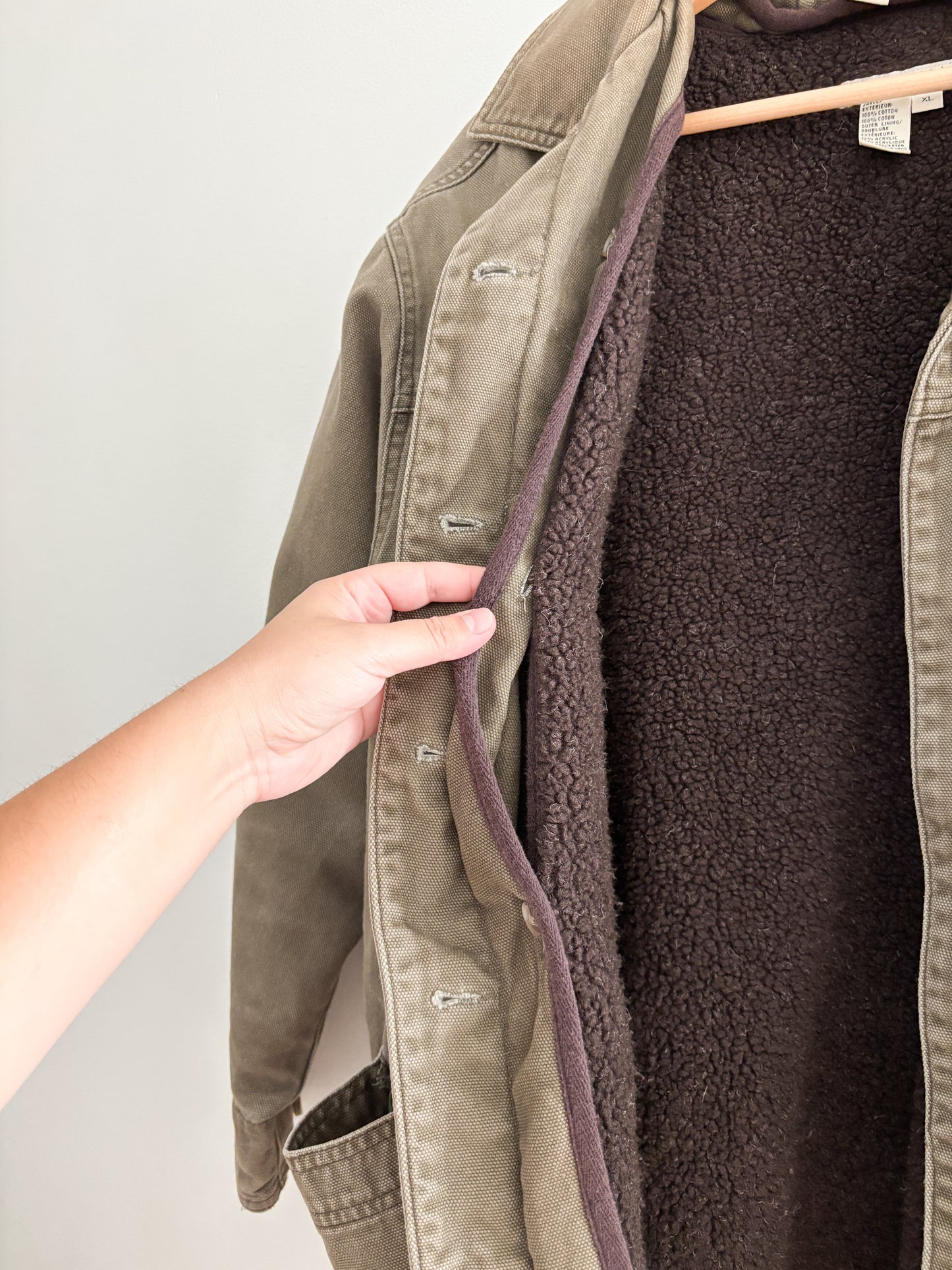 Vintage Sherpa Lined Jacket (XL)