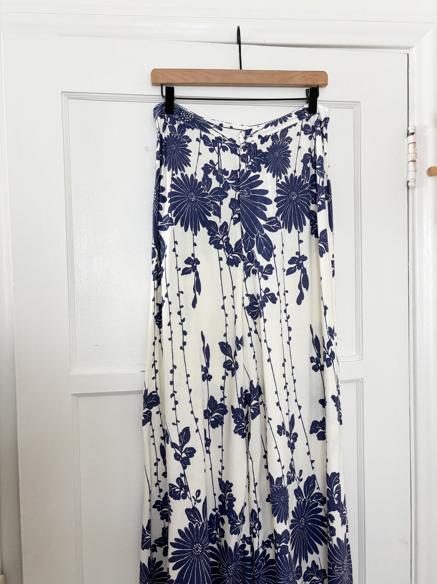 Free People Floral Blue Pants (10)