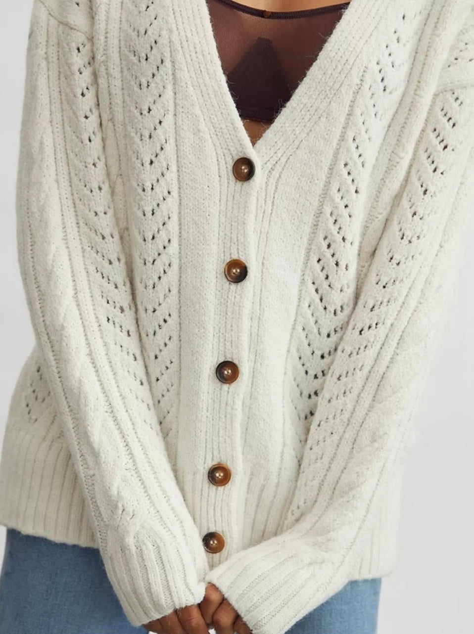 Anthropologie Cable Knit Cardigan (S)
