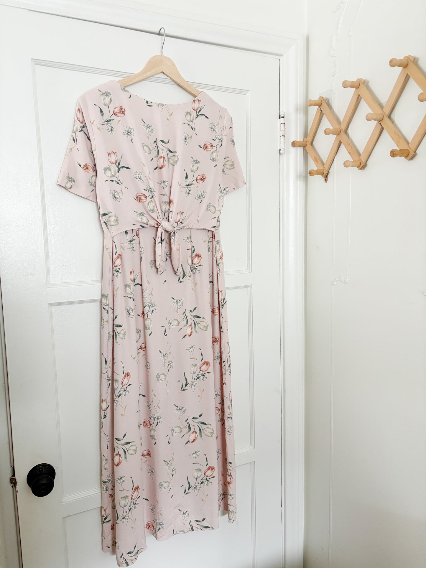 Vintage Floral Pink Dress
