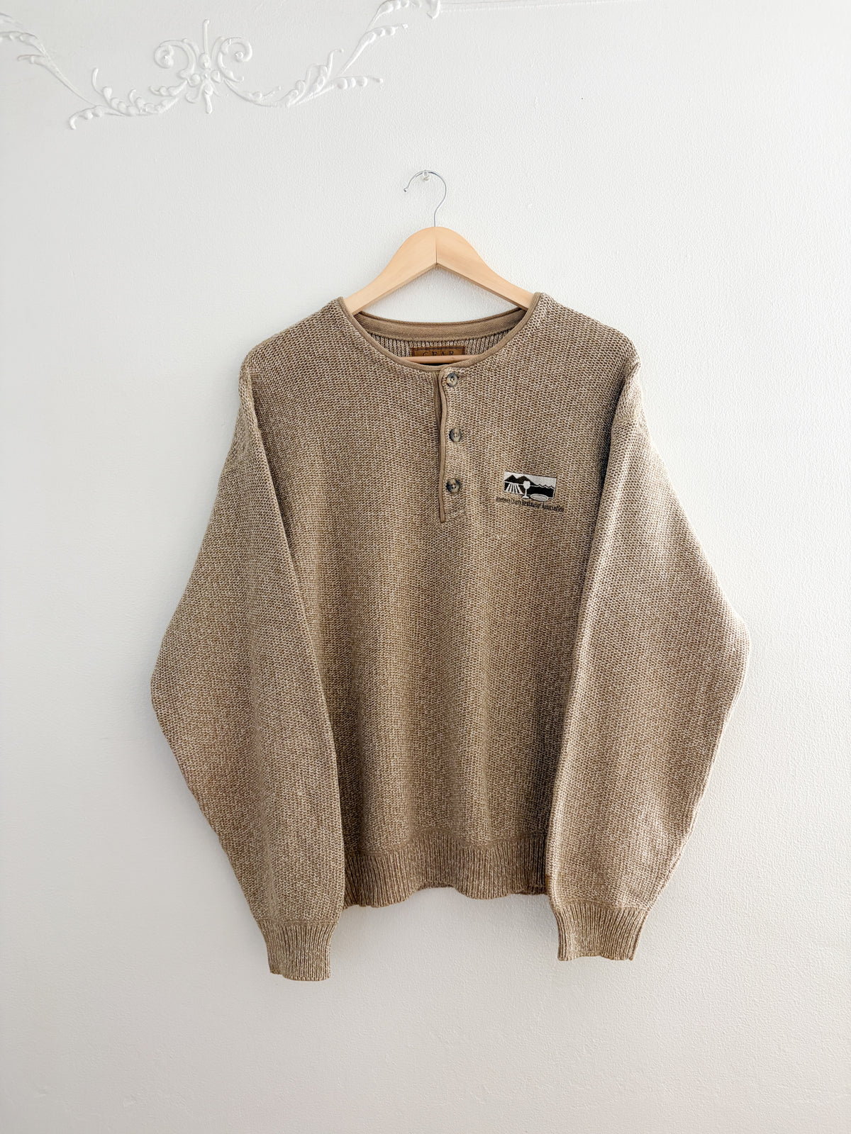 Vintage Henley Sweater (L)