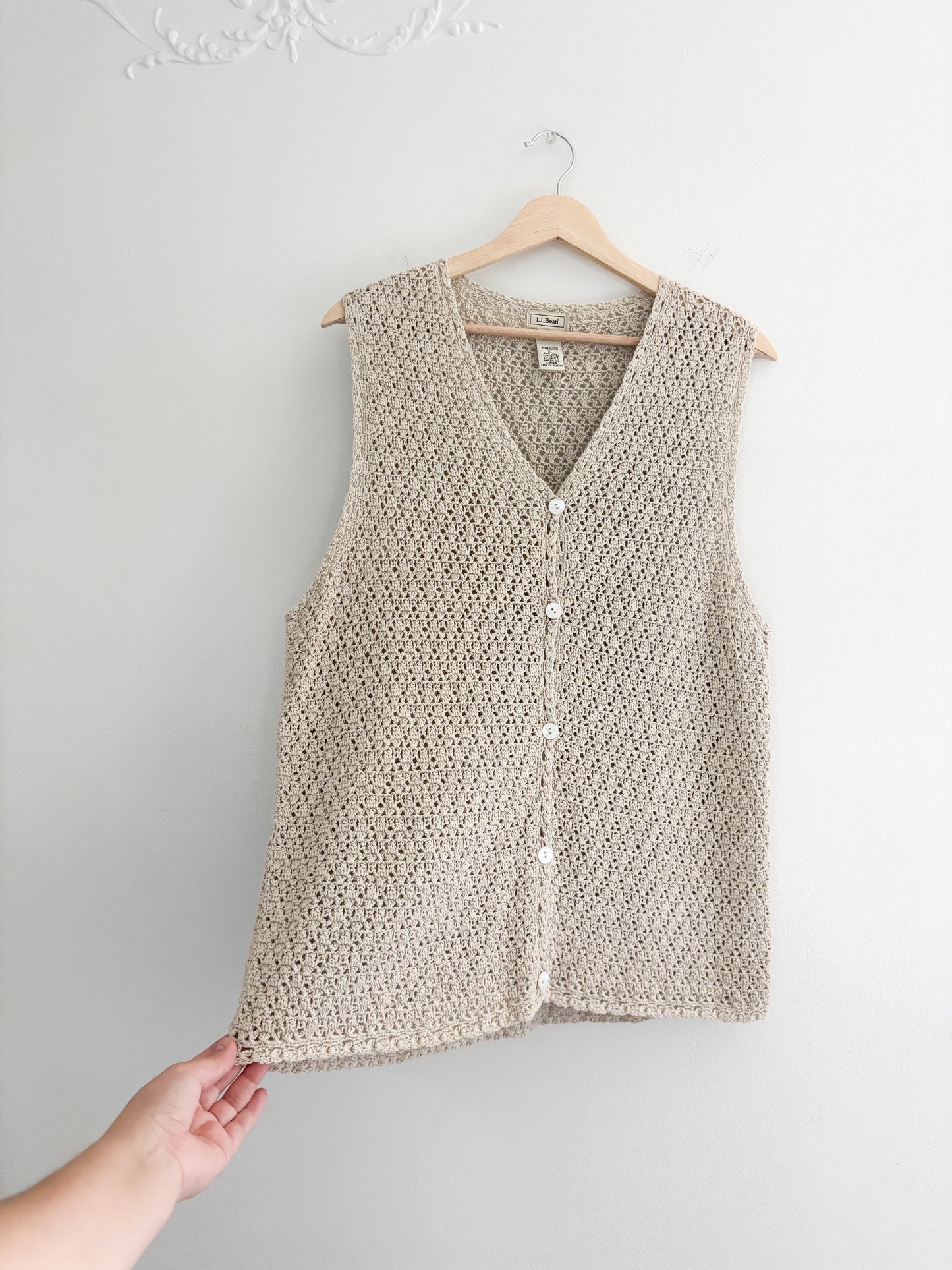 Vintage LL Bean Crochet Knit Tank (XL)