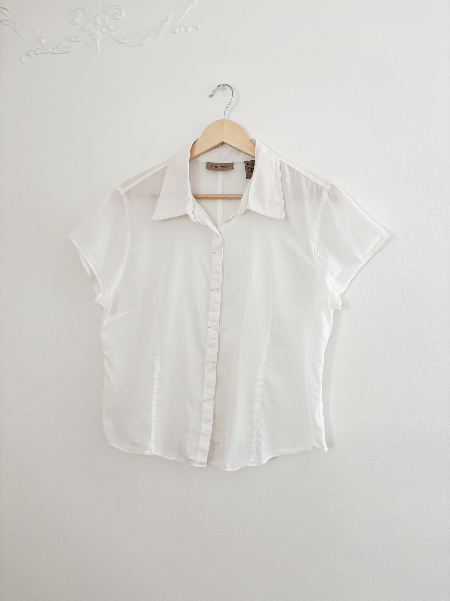 Vintage white button up (S/M)
