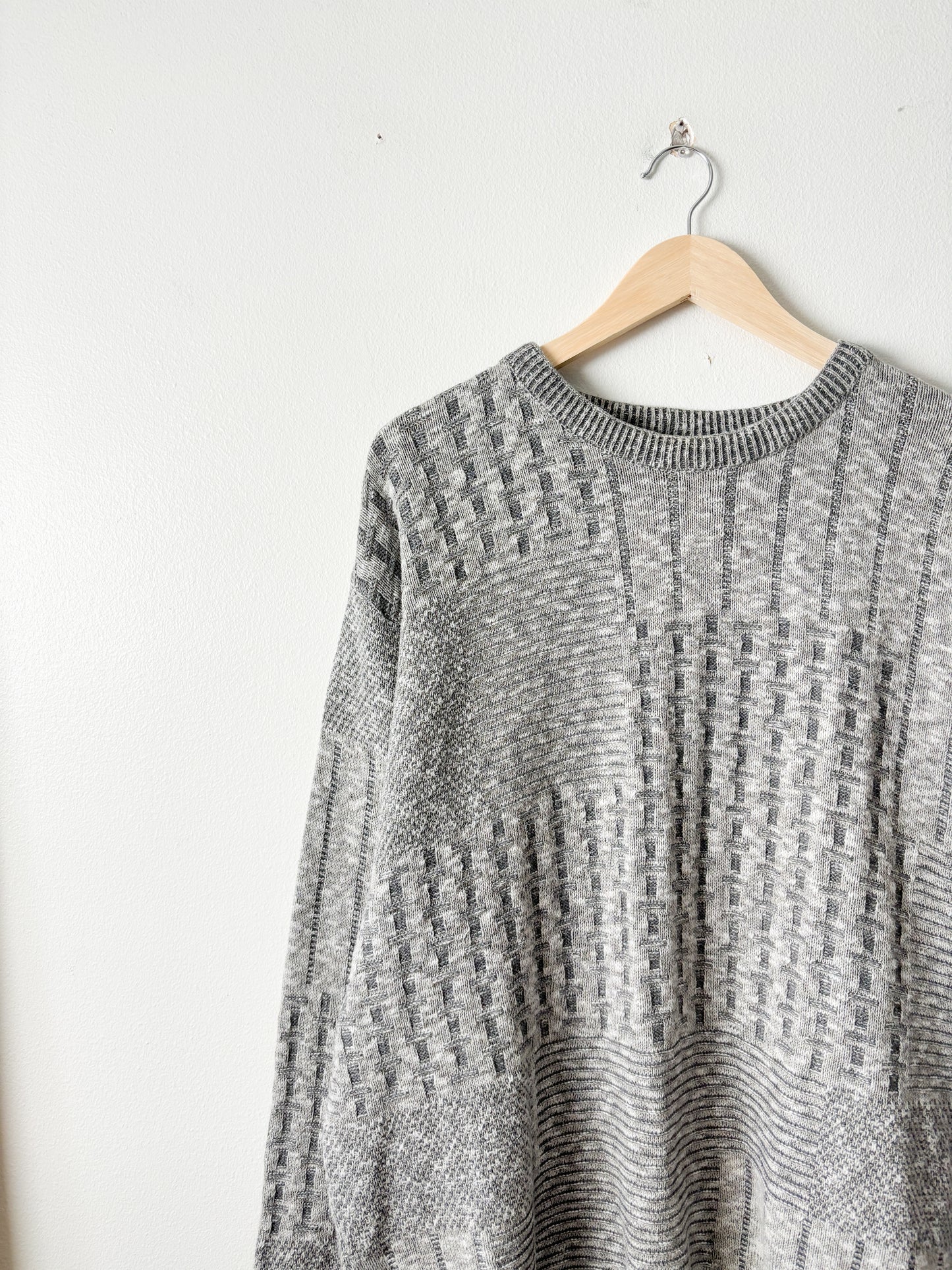 Vintage Grey Marled Sweater (XL)