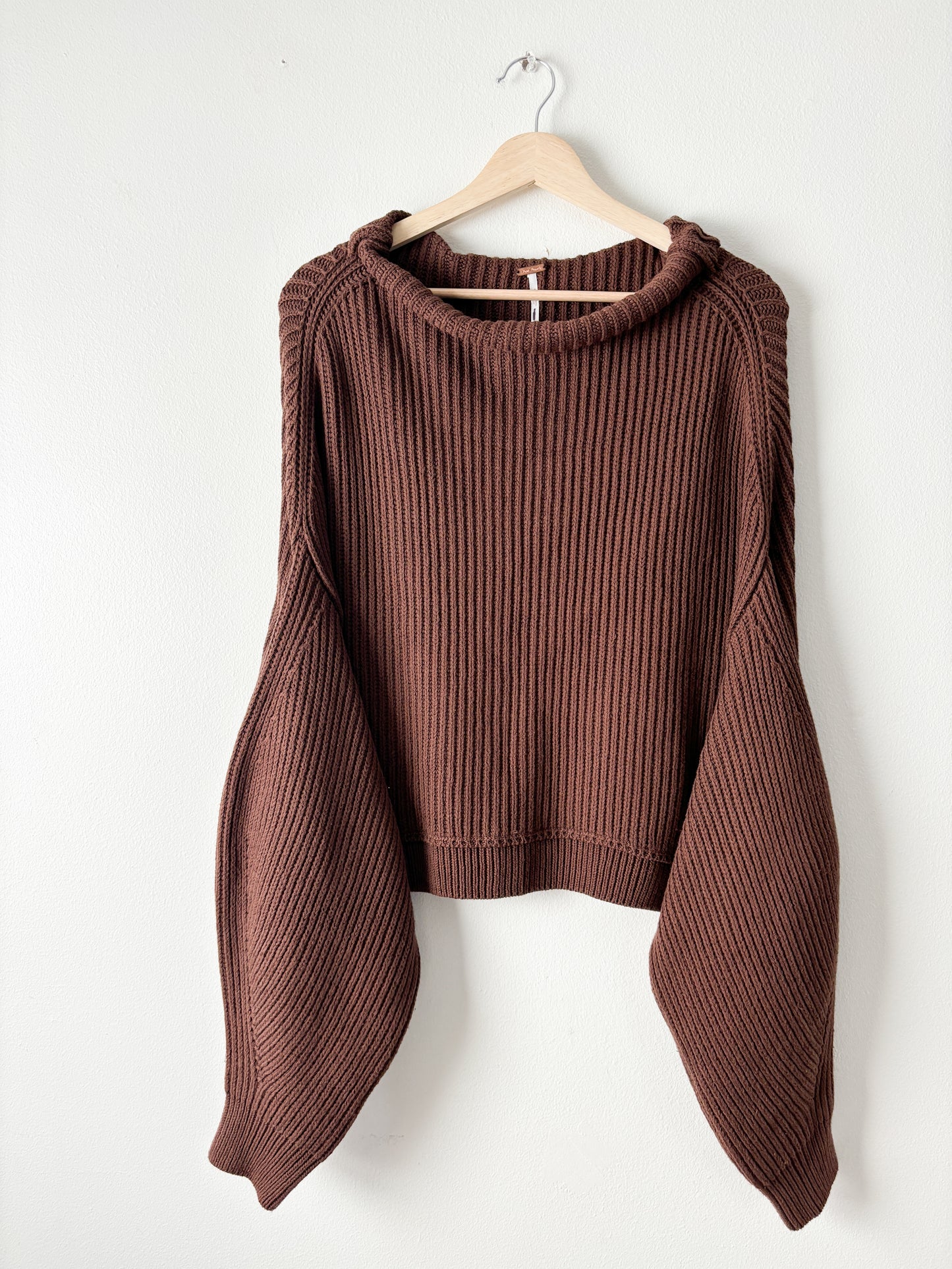 Free People Brown Knit Sweater