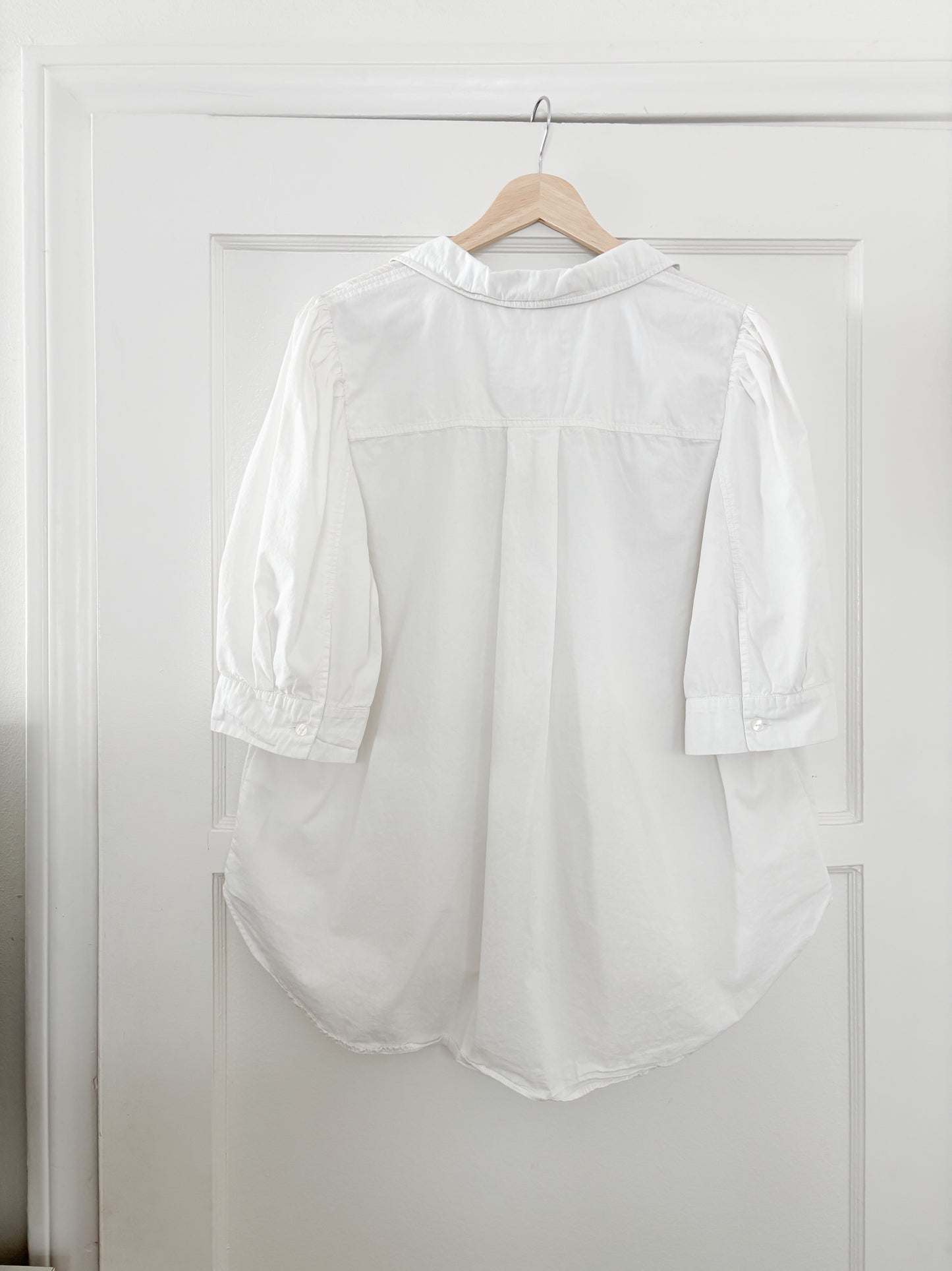 Anthropologie Maeve Puff Sleeve Collared Top (L)