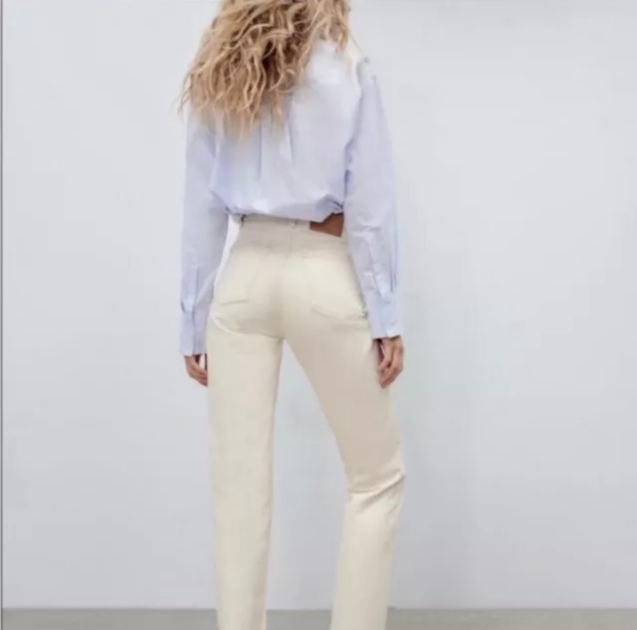Zara raw hem jeans