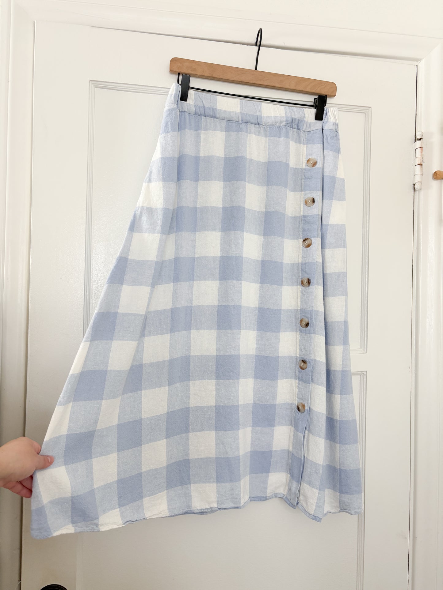 Madewell Blue Gingham Skirt (M)