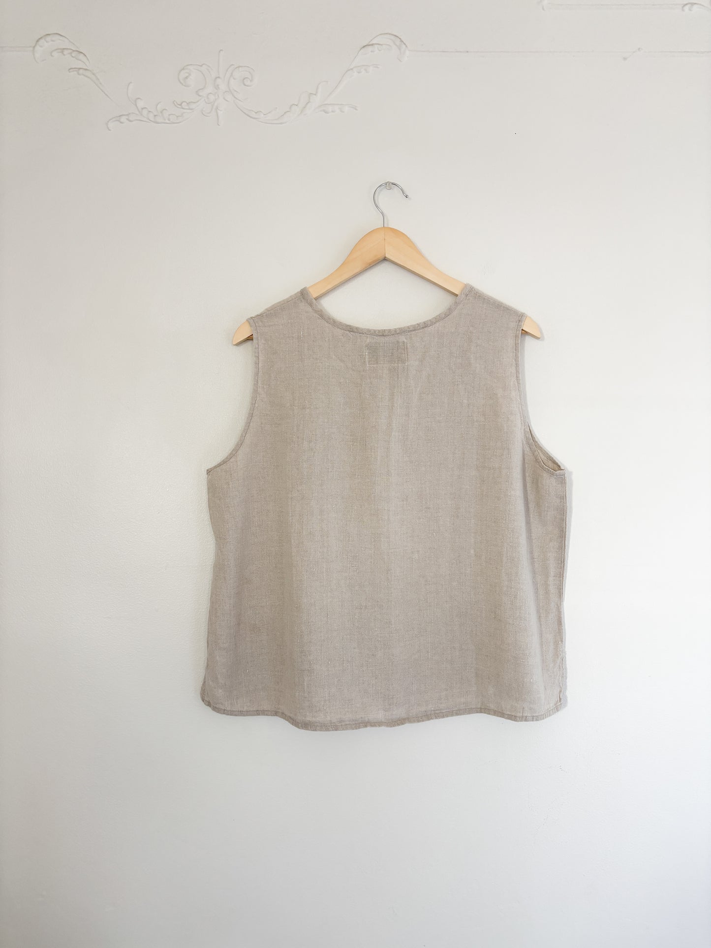 Vintage Flax Linen Tank (L)