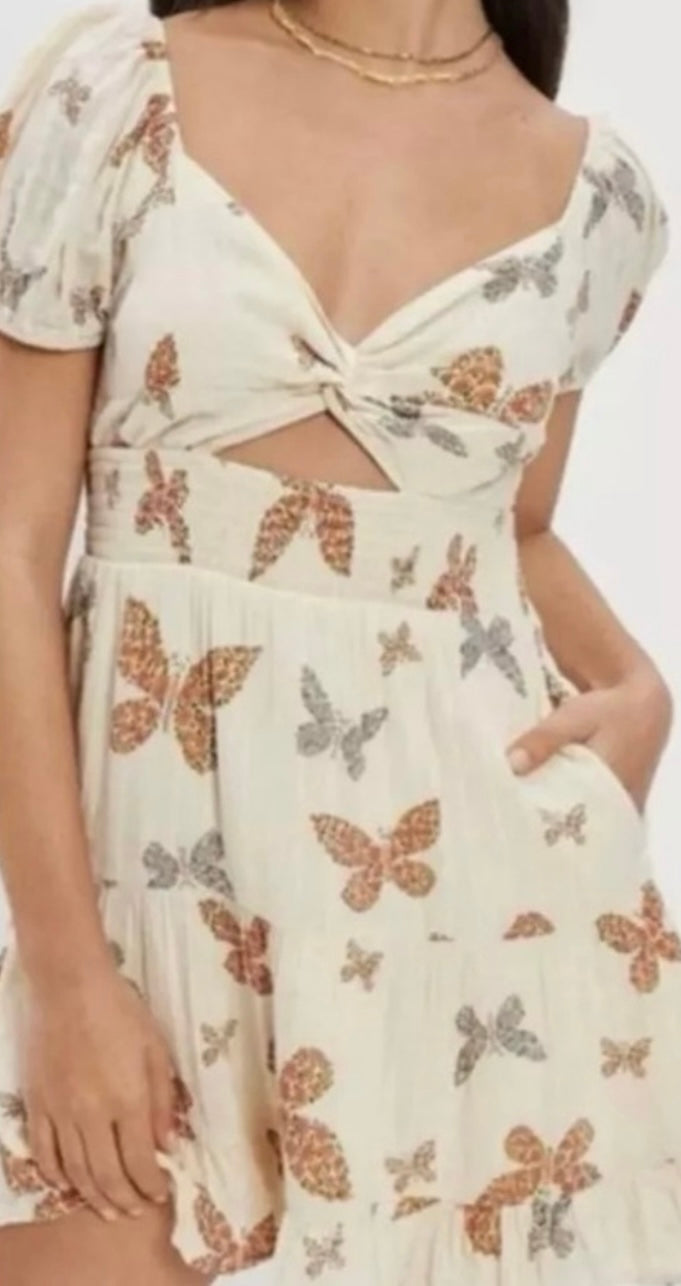 AE Floral Smocked Dress (L)