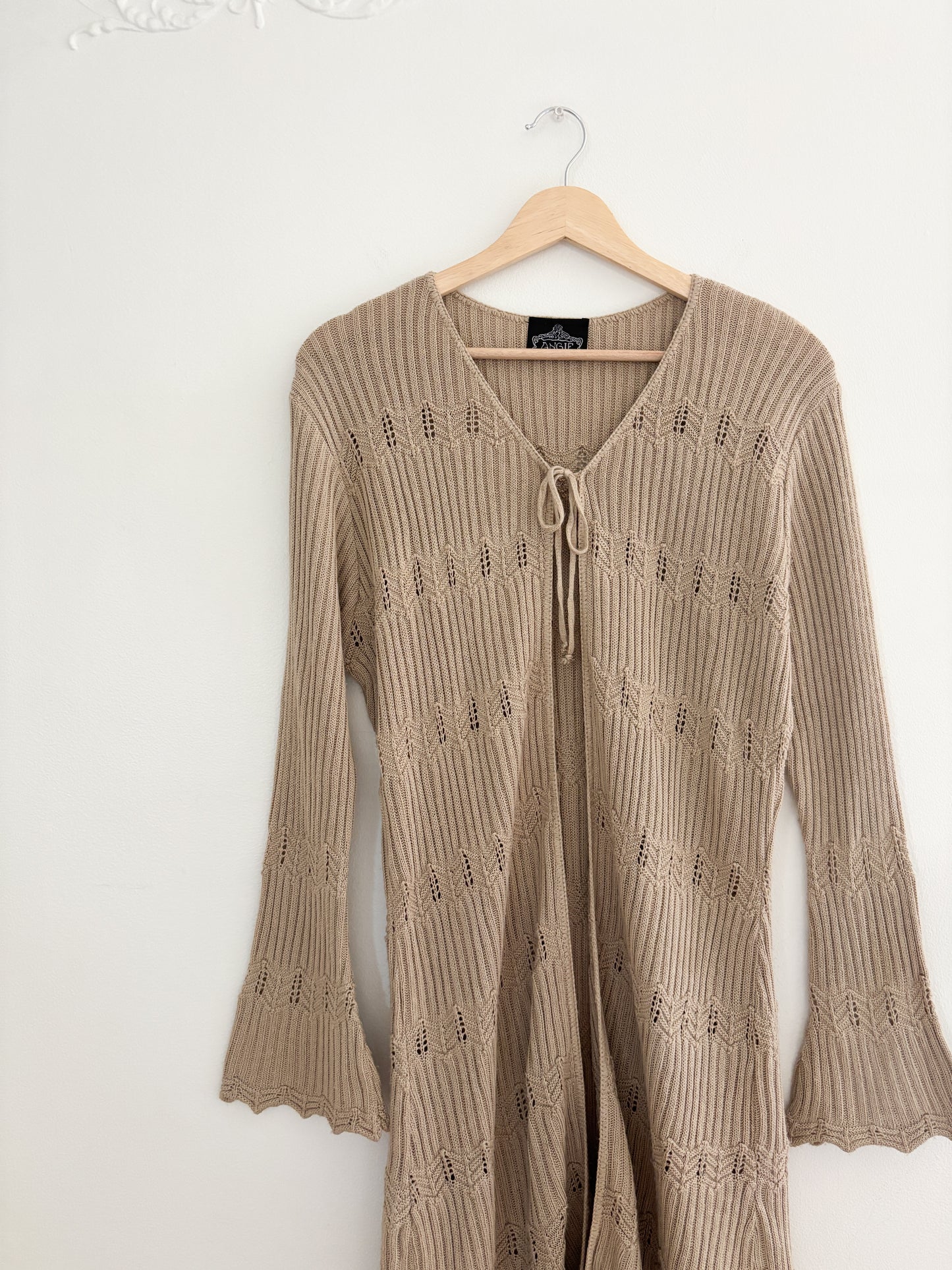 Vintage Y2k Long Tie Cardigan