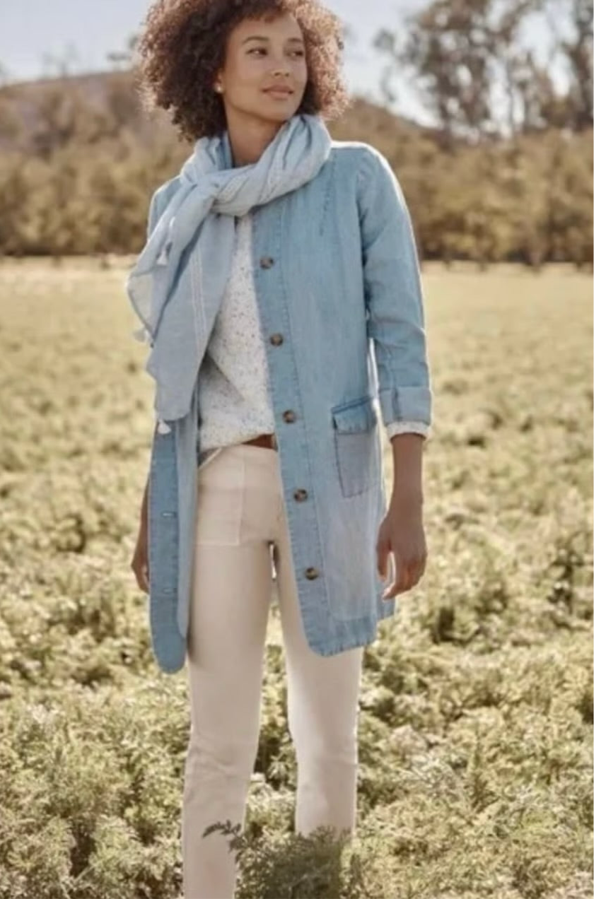 J Jill Button Front Duster Jacket (3X)