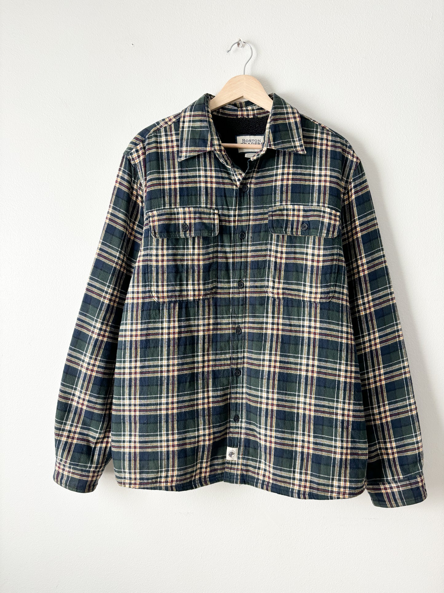 Boston Trader Plaid Sherpa Lined Flannel