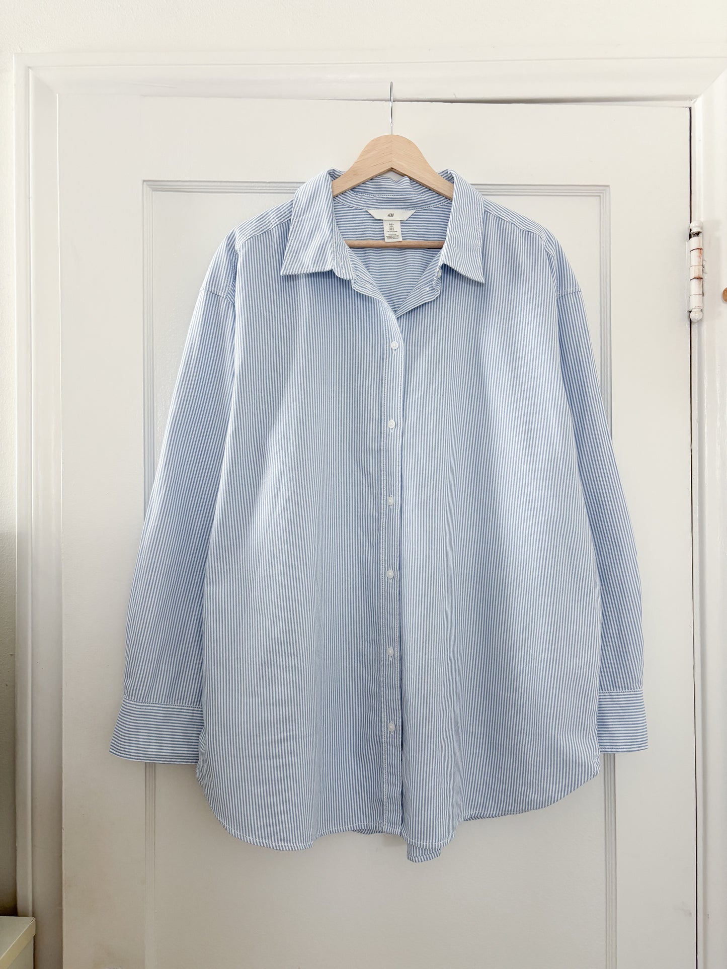 Blue Striped Button Up (L)