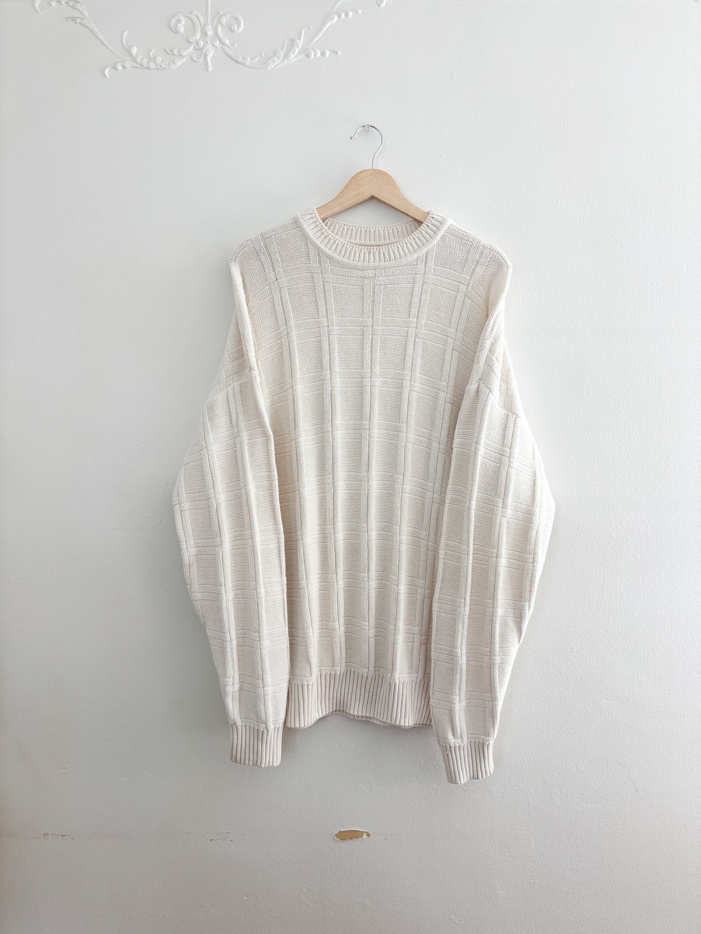 Vintage Woven Patterned Sweater (XL)