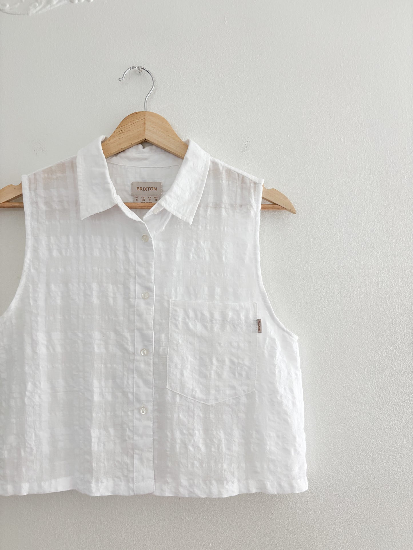 Brixton Collared Crop Top (S)