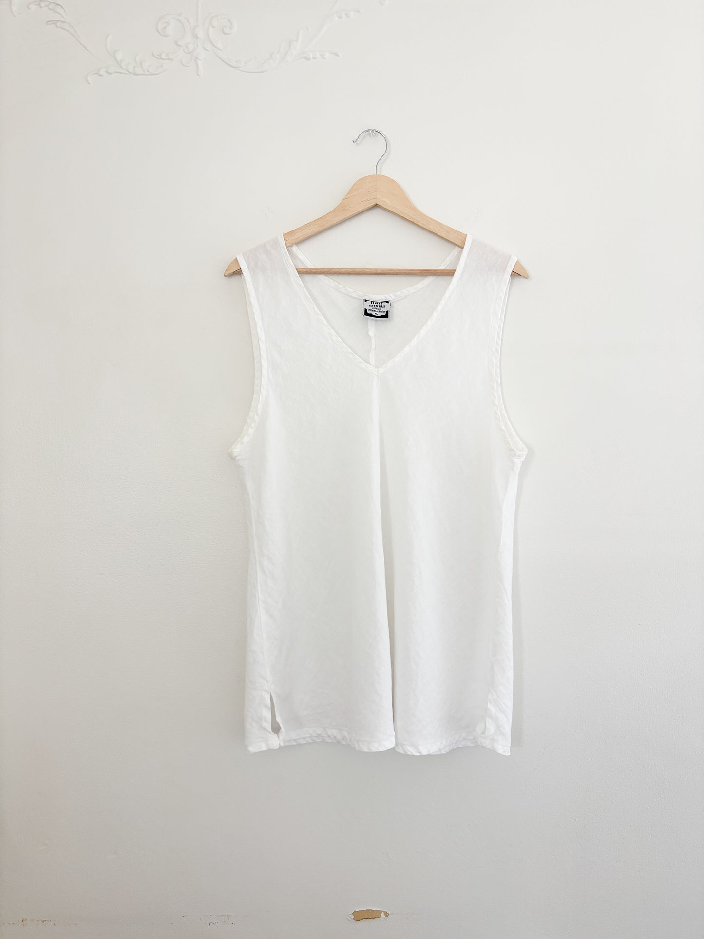 White Linen Tank Top (XL)