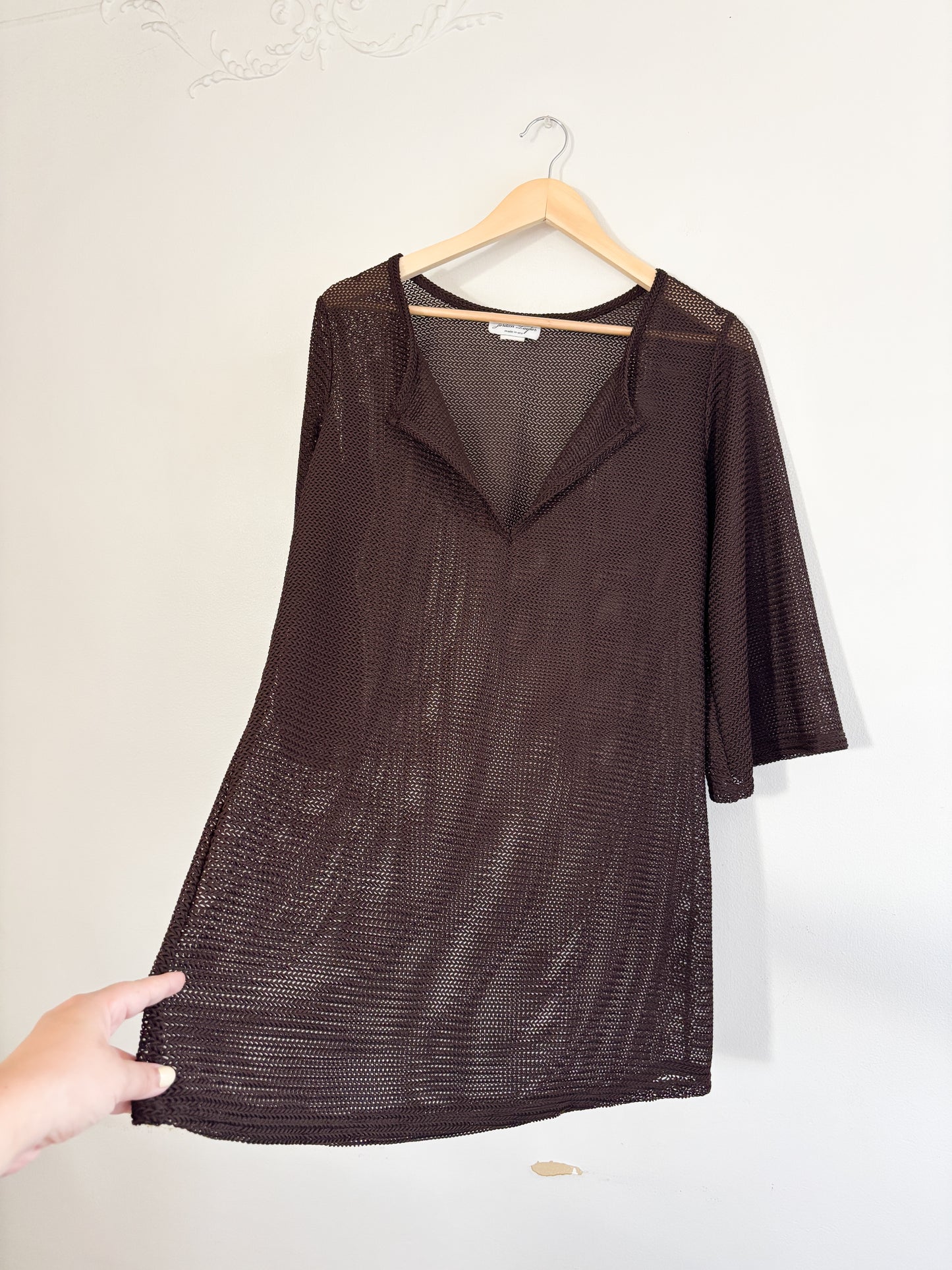 Vintage Brown Woven Cover Up (L)