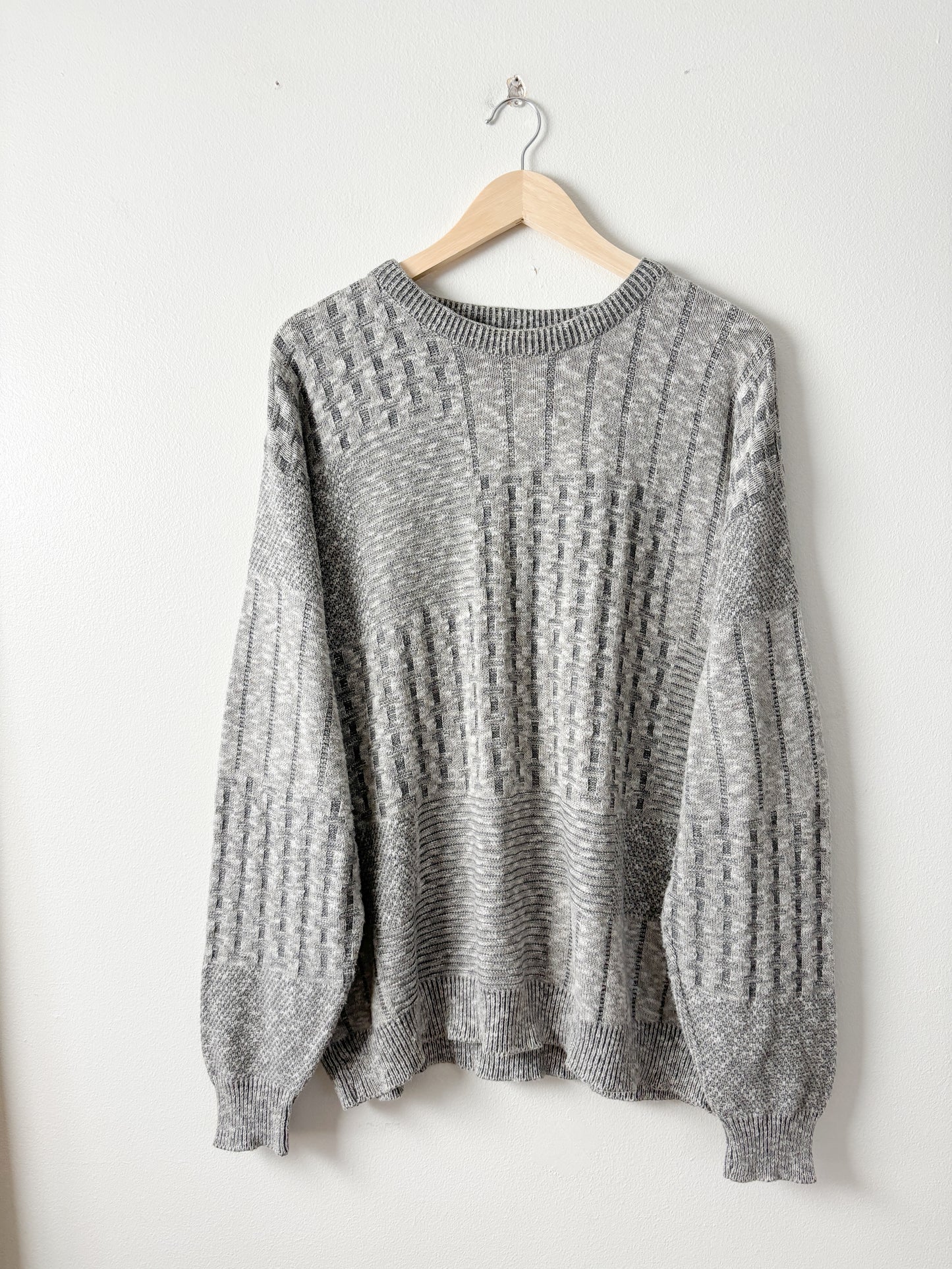 Vintage Grey Marled Sweater (XL)