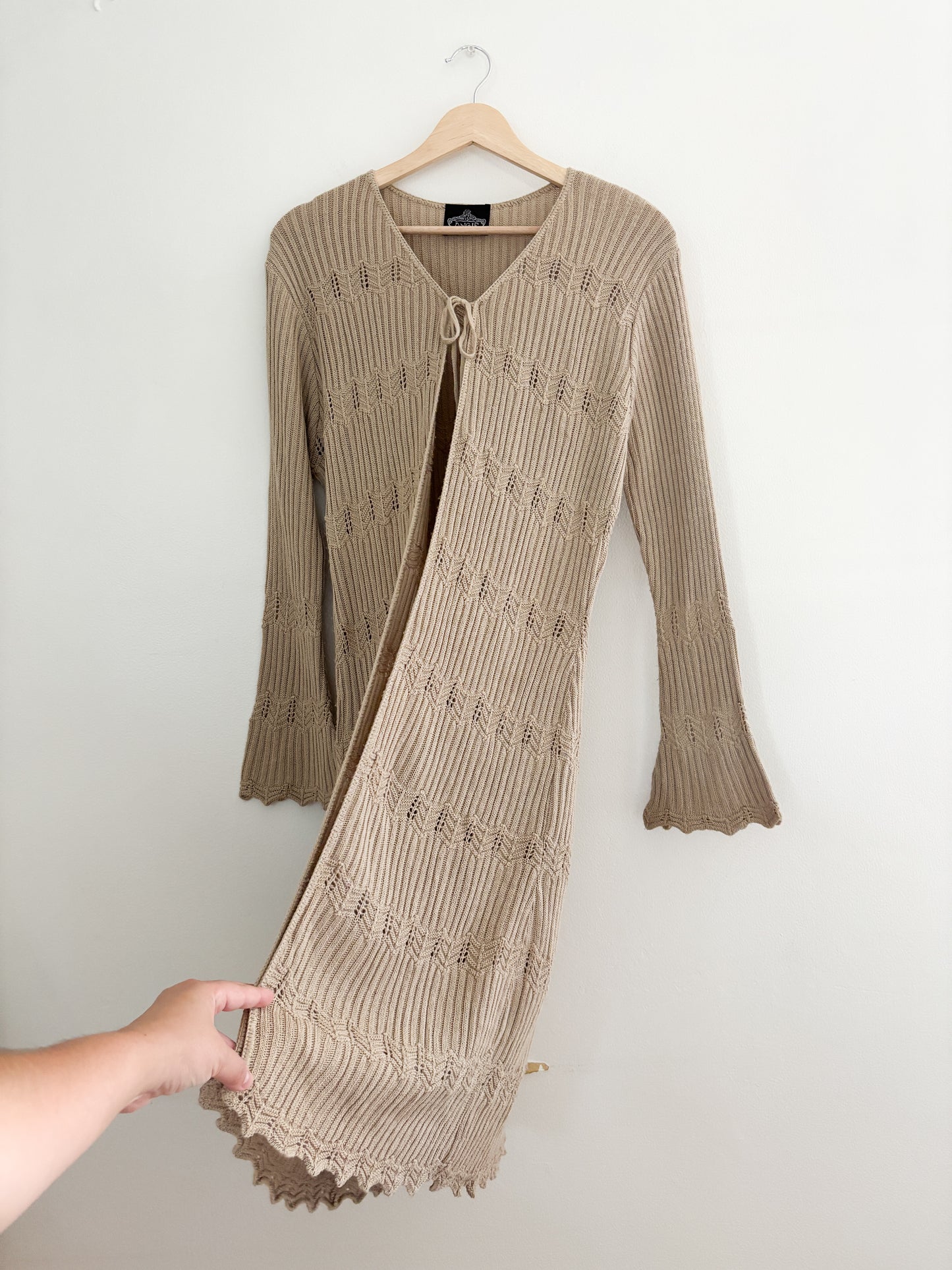 Vintage Y2k Long Tie Cardigan