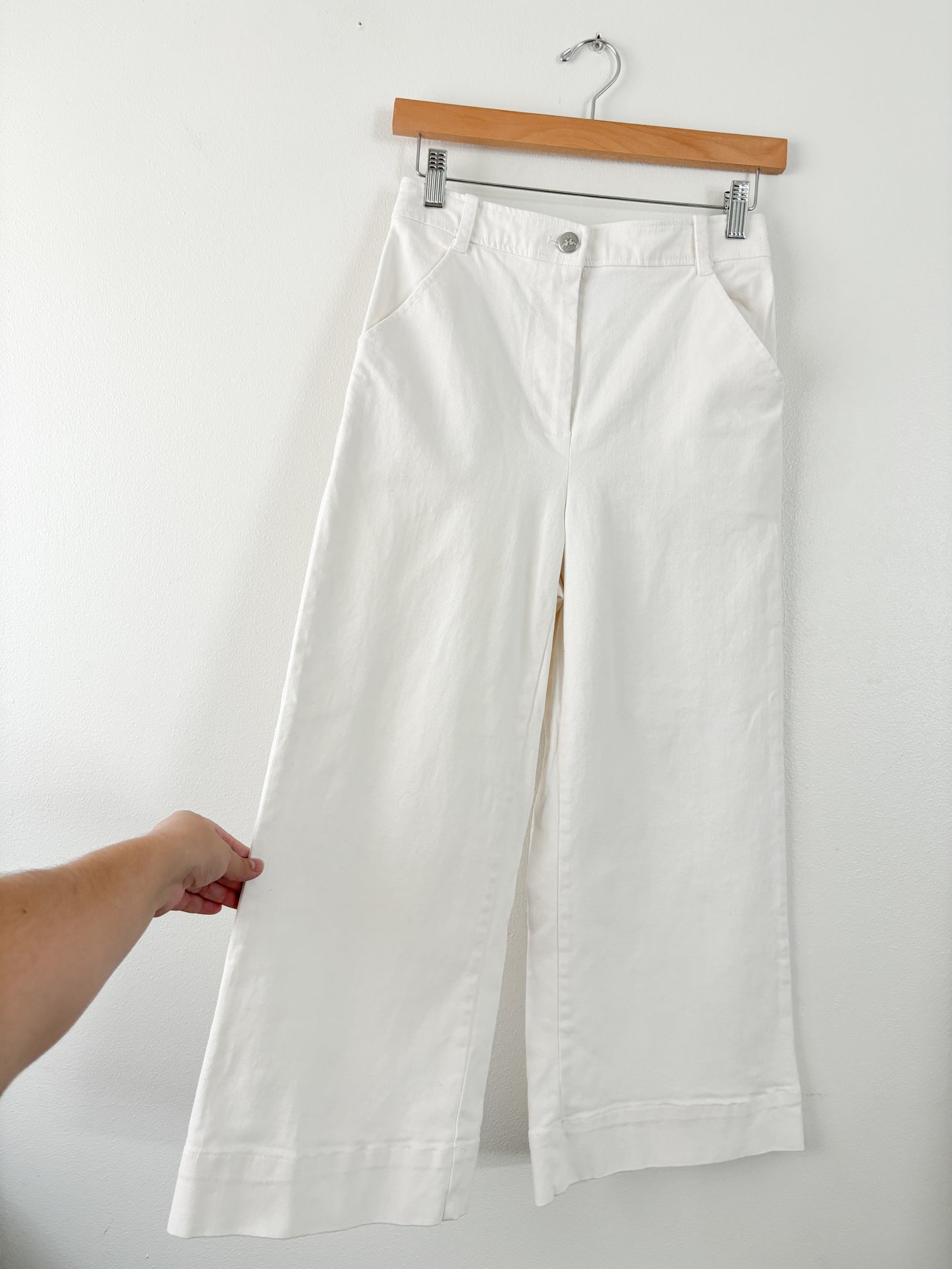 White Wide leg jeans