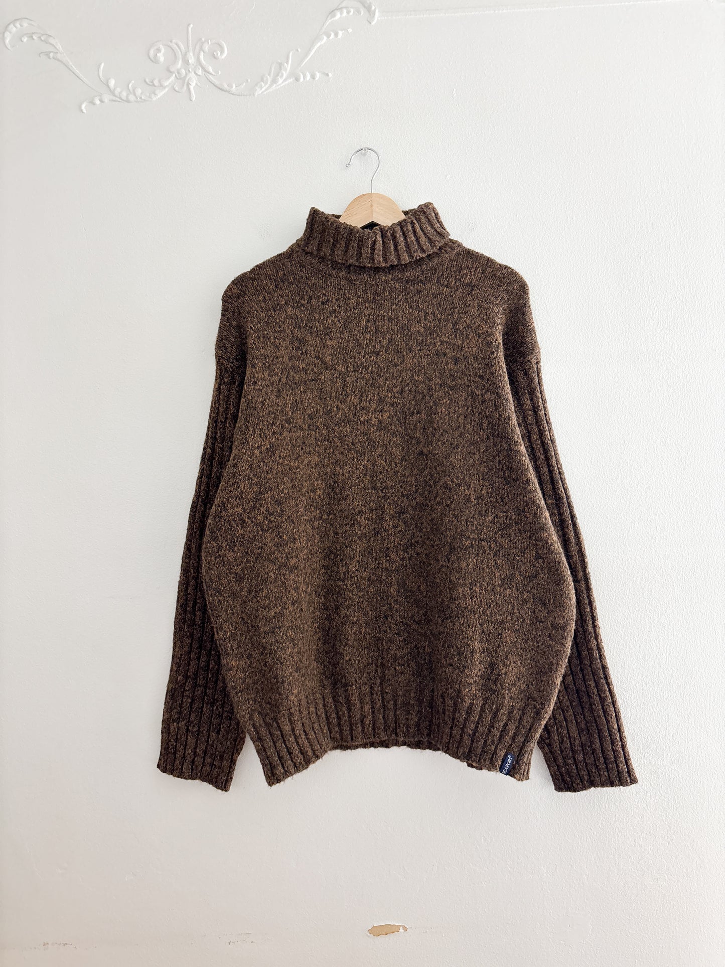 Seaport Brown Turtleneck Sweater (XXL)
