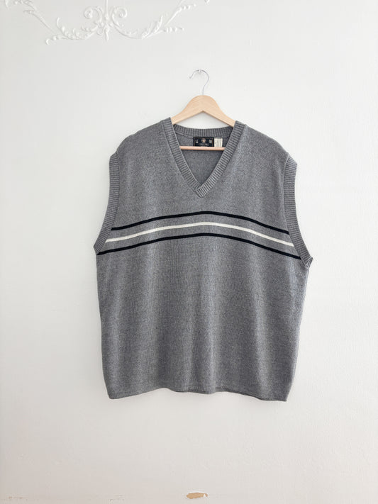 Vintage Striped Sweater Vest (XL)