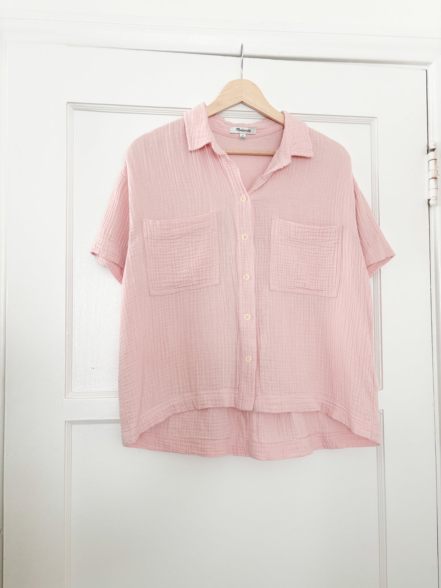 Madewell Pink Gauze Button Up (S)