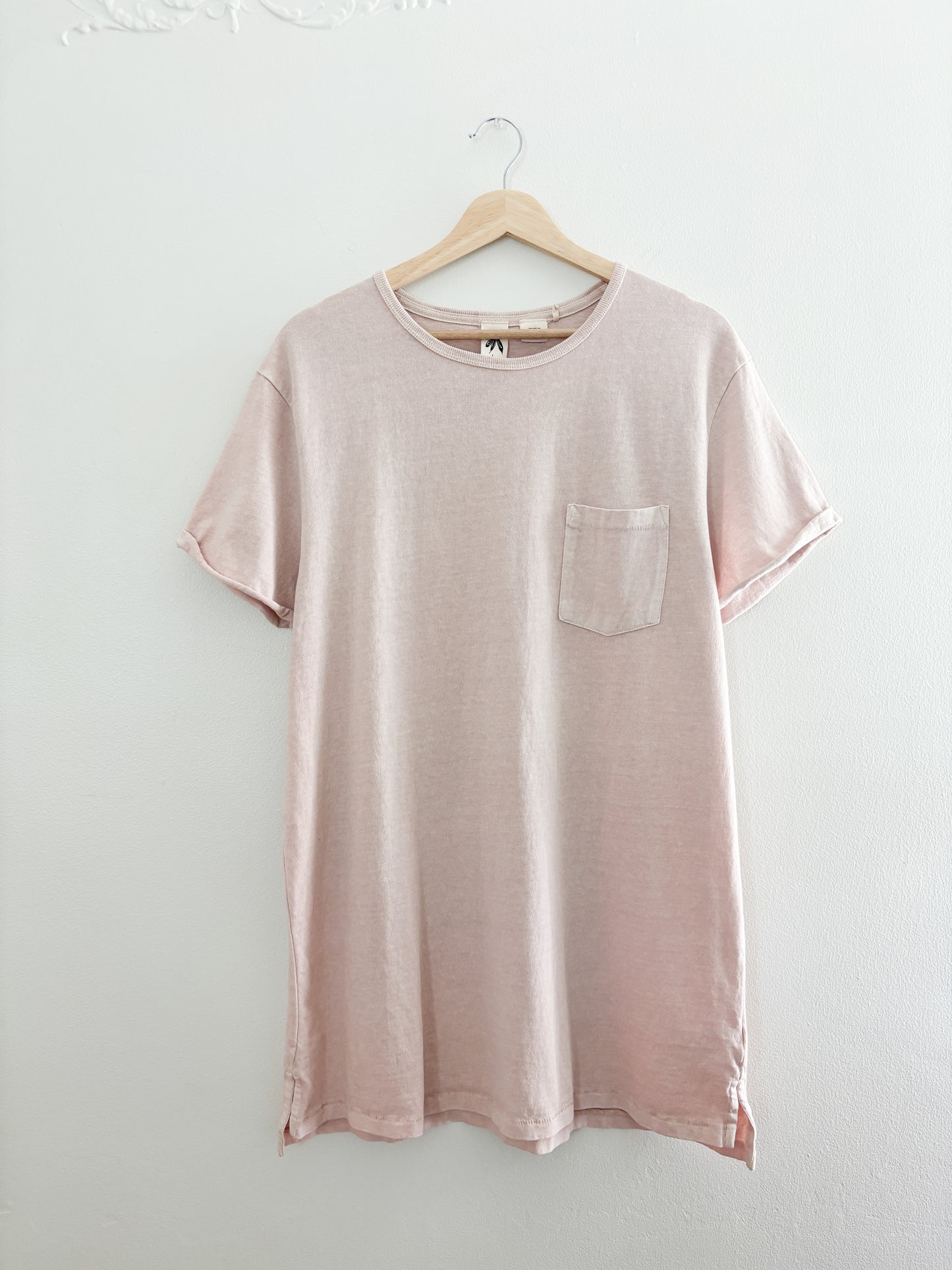 Cotton pink pocket tee (L)