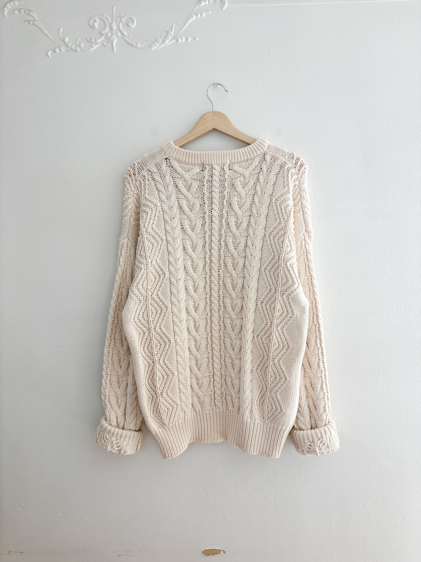 Vintage Eddie Bauer Cable Knit Sweater (L)