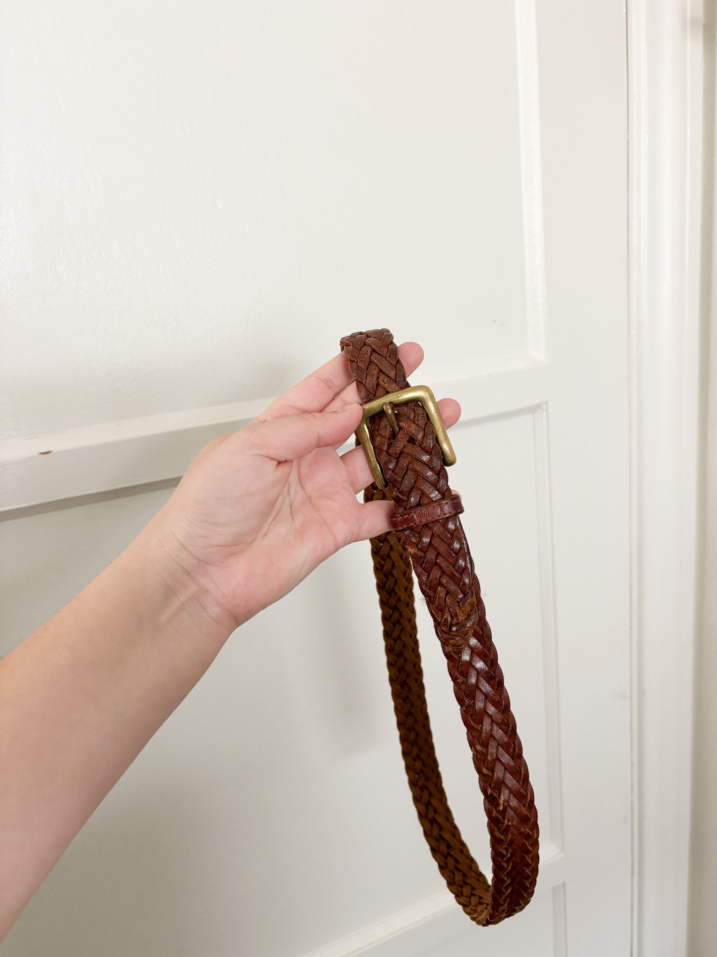Vintage Leather Woven Belt