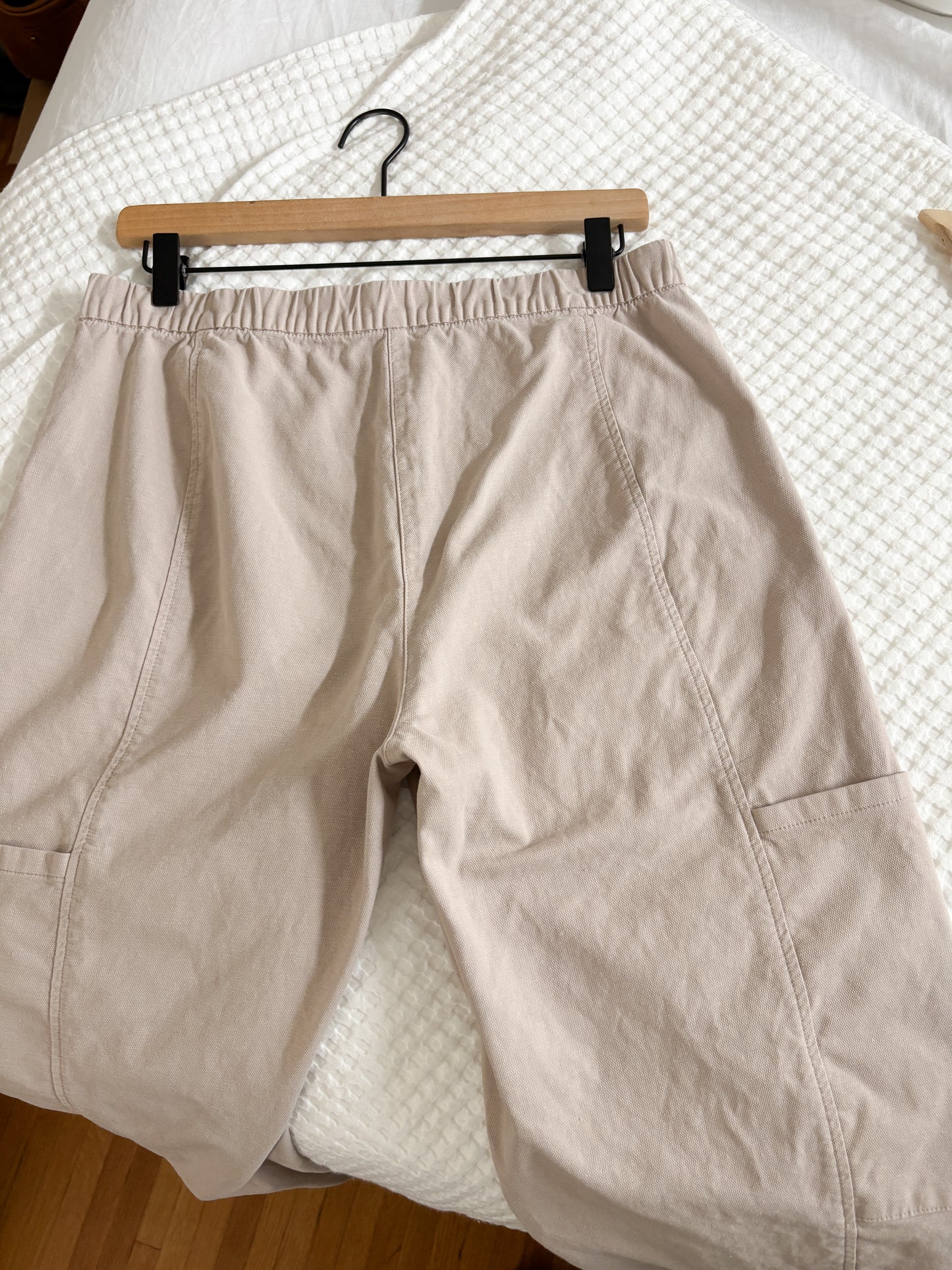 Eileen Fisher Cotton Hemp Stretch Lantern Pant (S)