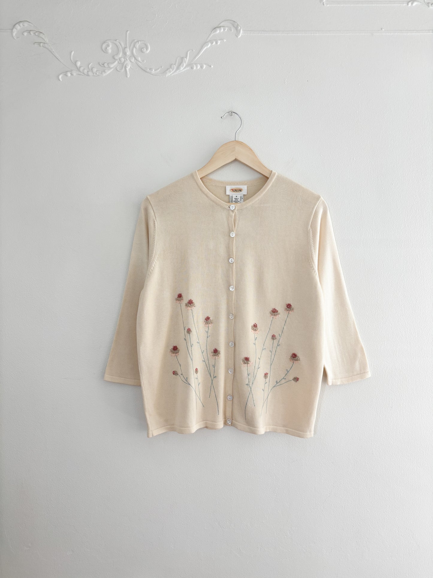 NWT Vintage Talbots Floral Embroidered Cardigan (M)