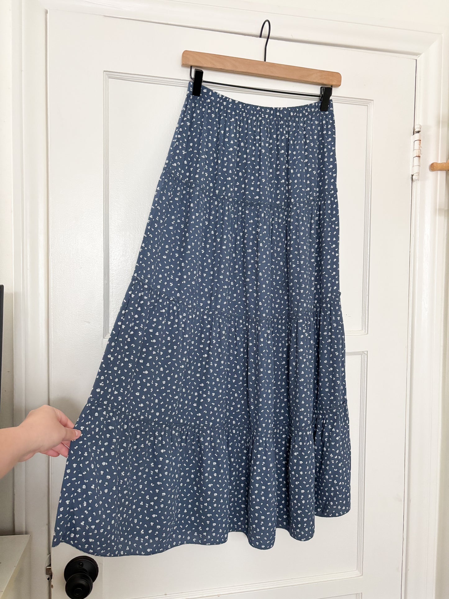 Brandy Melville Blue Floral Skirt