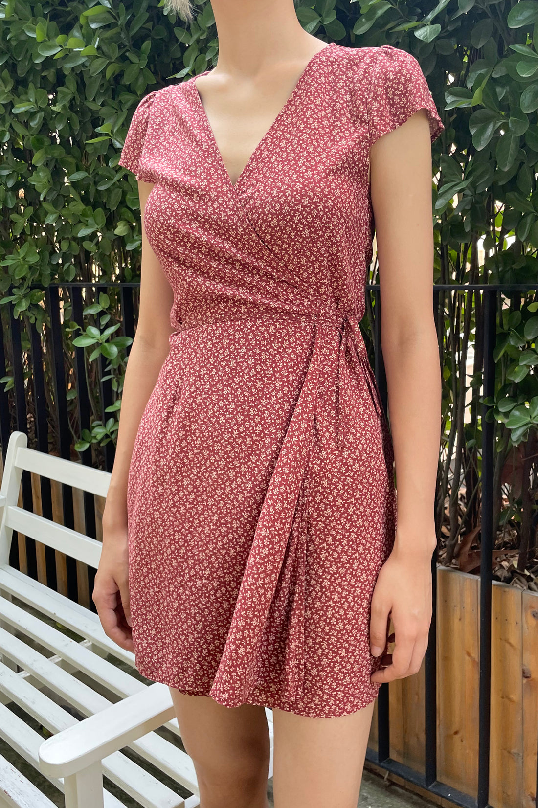 Brandy Mellville Floral Wrap dress (S/M)