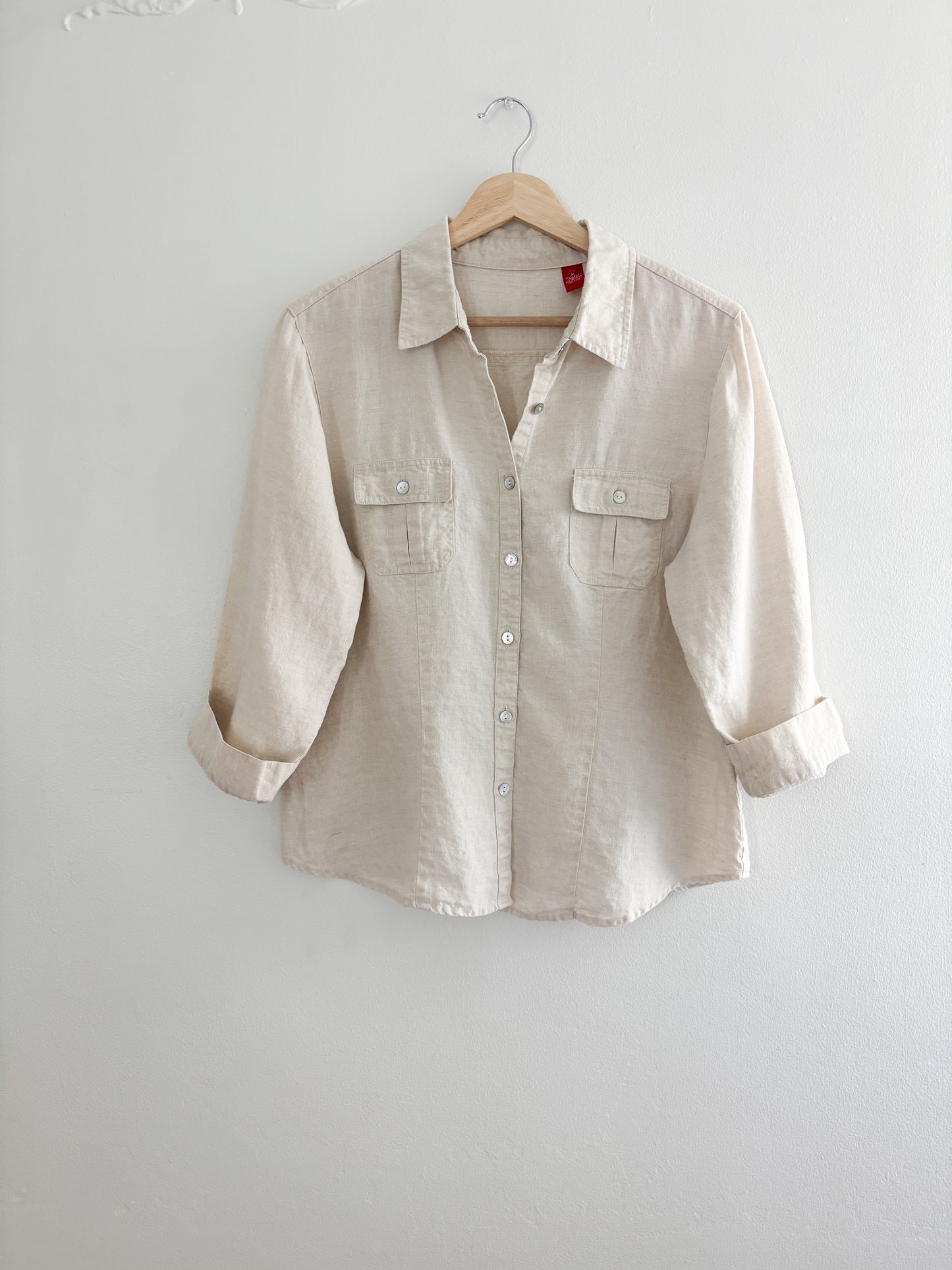 Vintage Linen Button Up (M)
