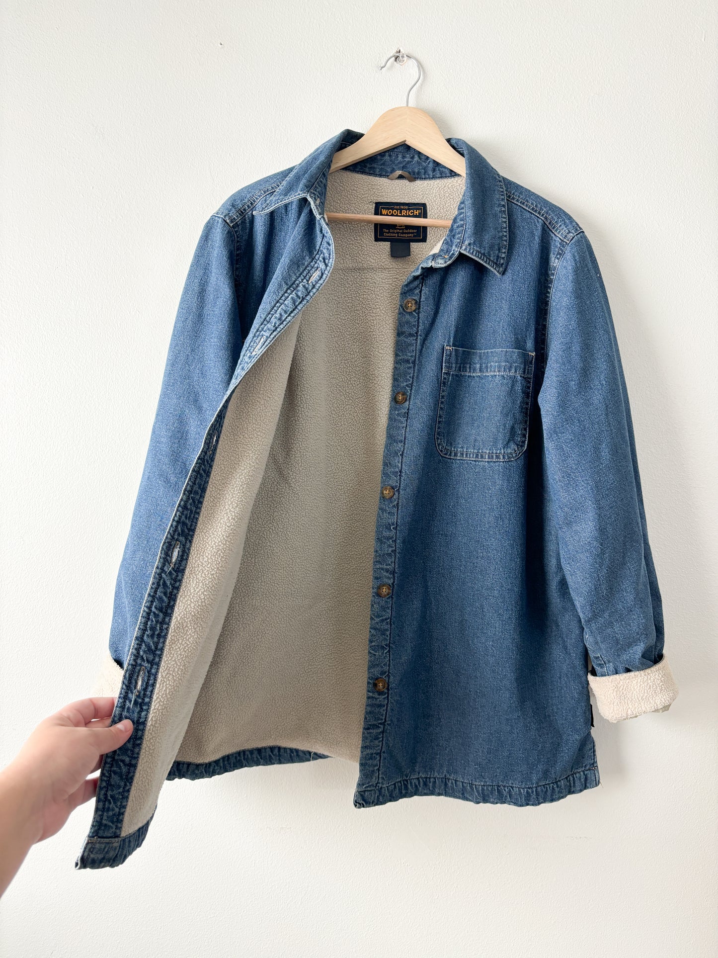 Woolrich Denim Sherpa Lined Shacket