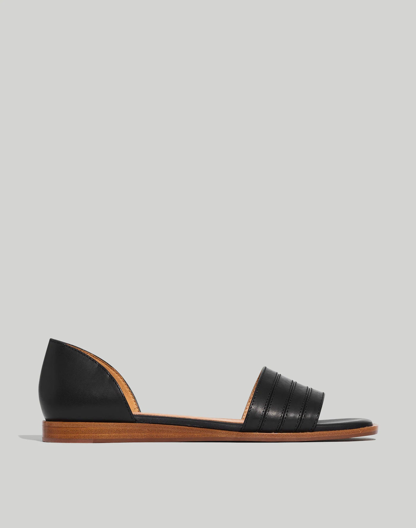 Madewell Black Leather Nelda d'Orsay Sandals (8)