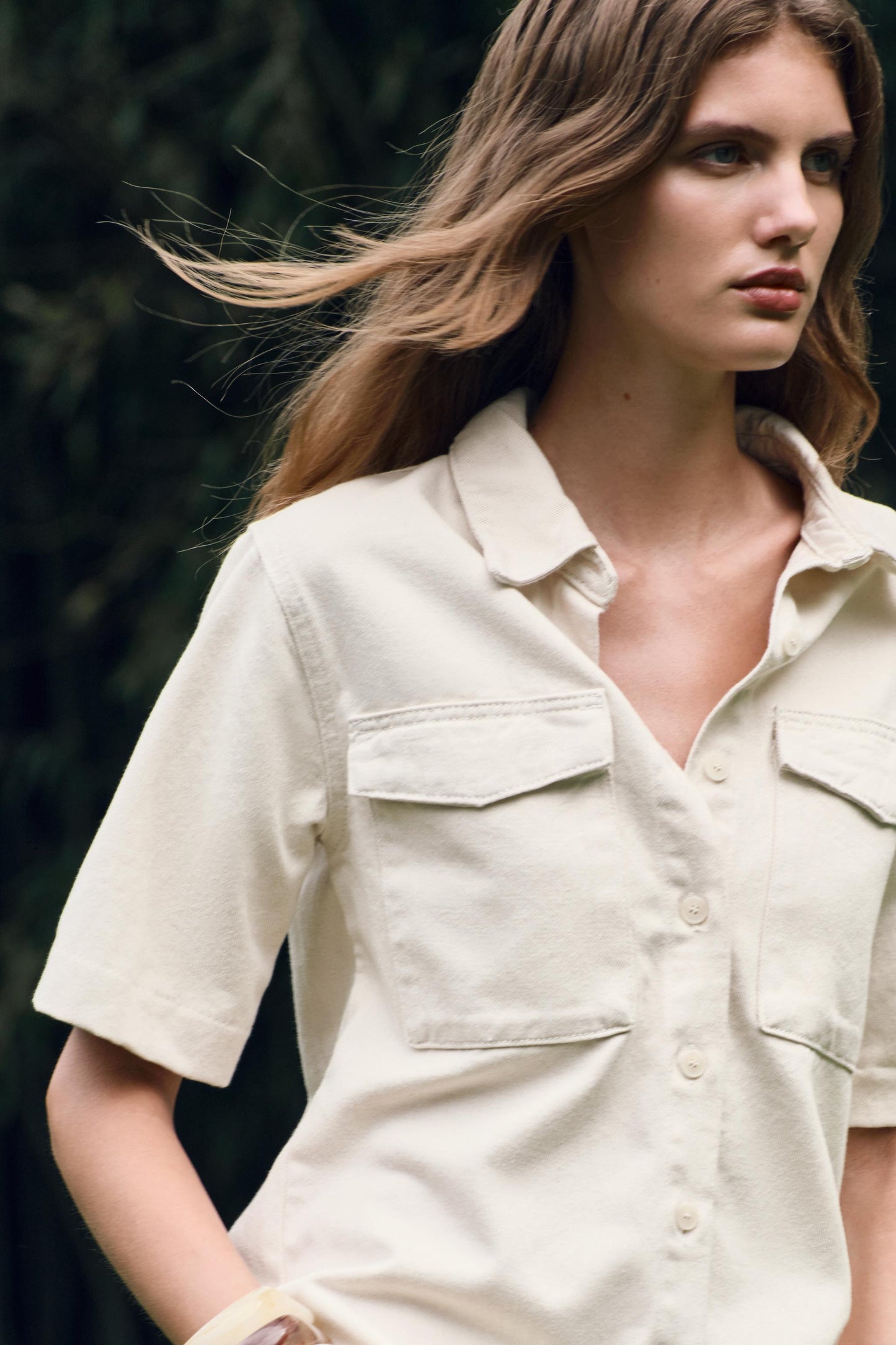 Zara denim button up (XS/S)