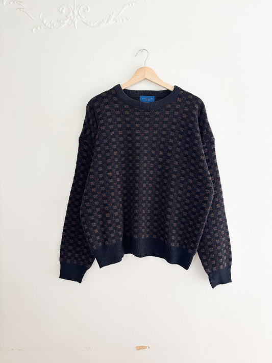 Vintage Patterned Sweater (L)