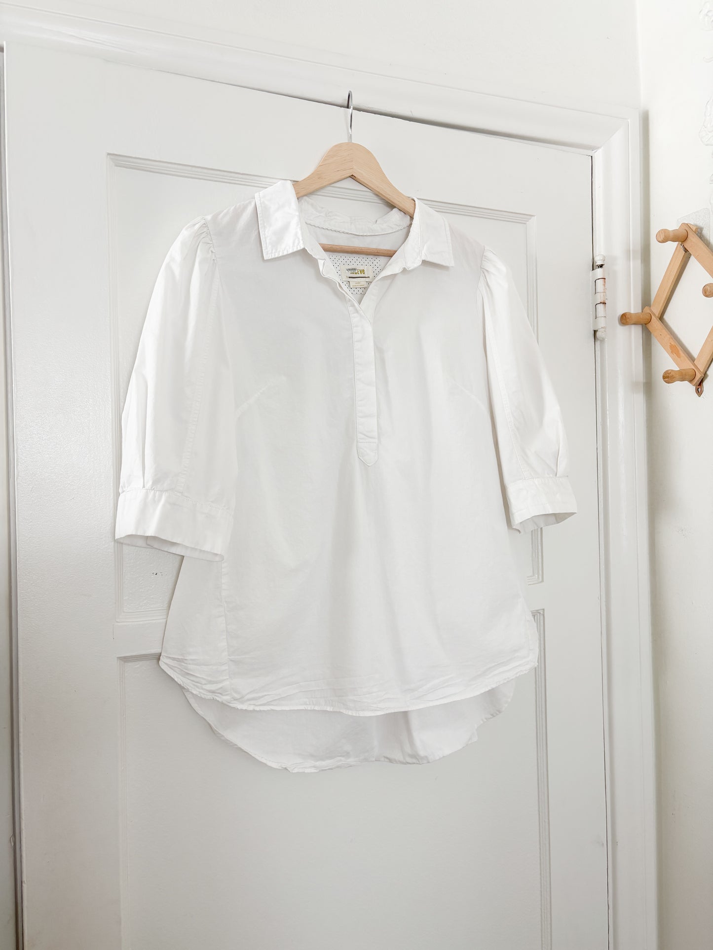 Anthropologie Maeve Puff Sleeve Collared Top (L)