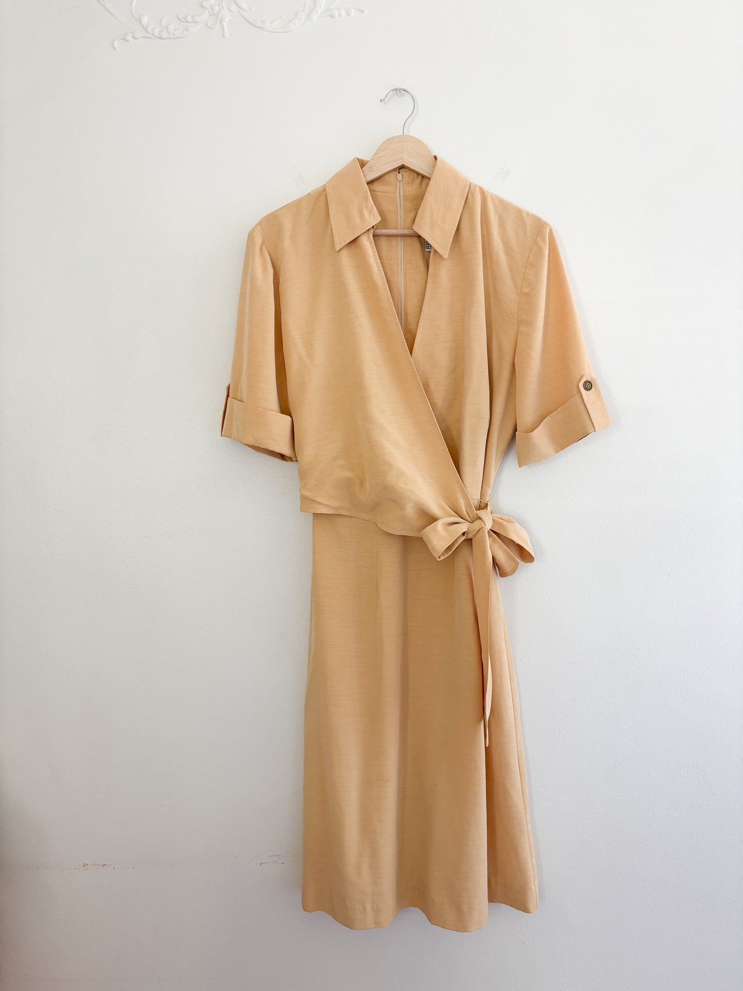 Vintage Yellow Wrap Dress (M/L)